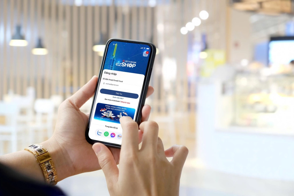 Nền tảng ezShop - "trợ lý số toàn diện" dành cho hộ kinh doanh. Ảnh: VietABank