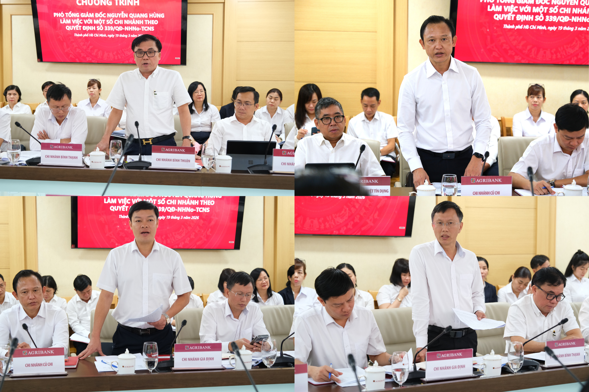 Đại diện Ban lãnh đạo các Chi nhánh phát biểu tại cuộc họp