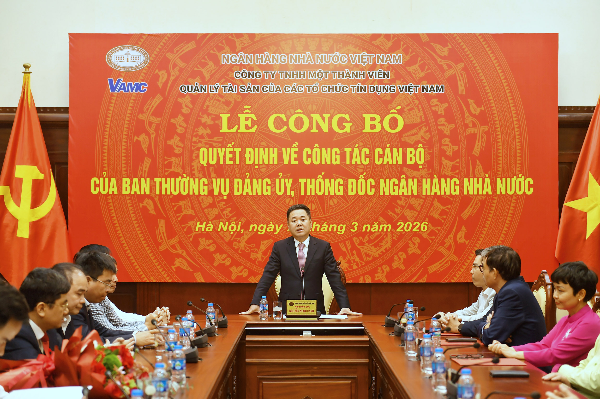 Phó Thống đốc Nguyễn Ngọc Cảnh phát biểu tại buổi lễ