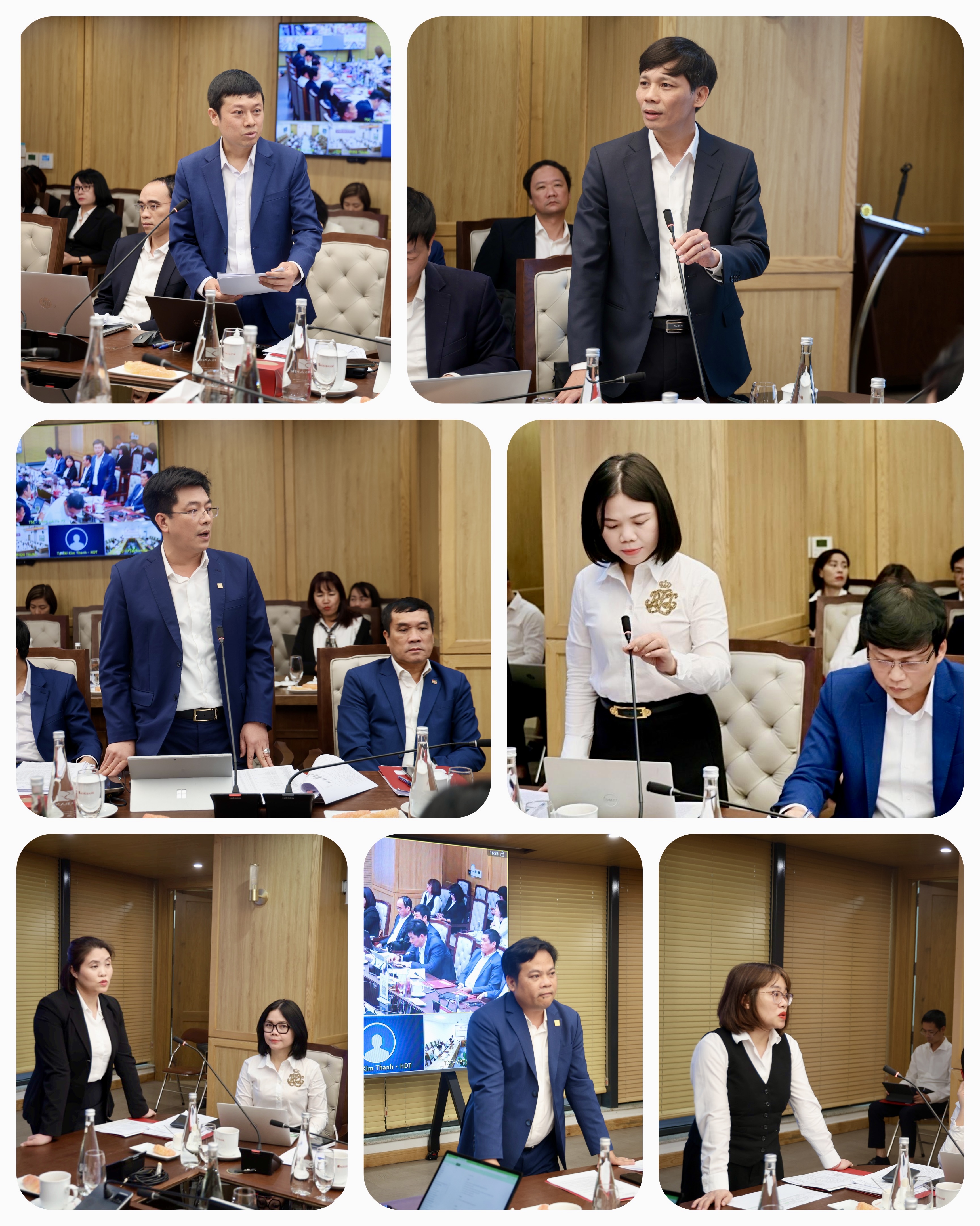 Đại diện các Ban, đơn vị tại TSC báo cáo tại Hội nghị