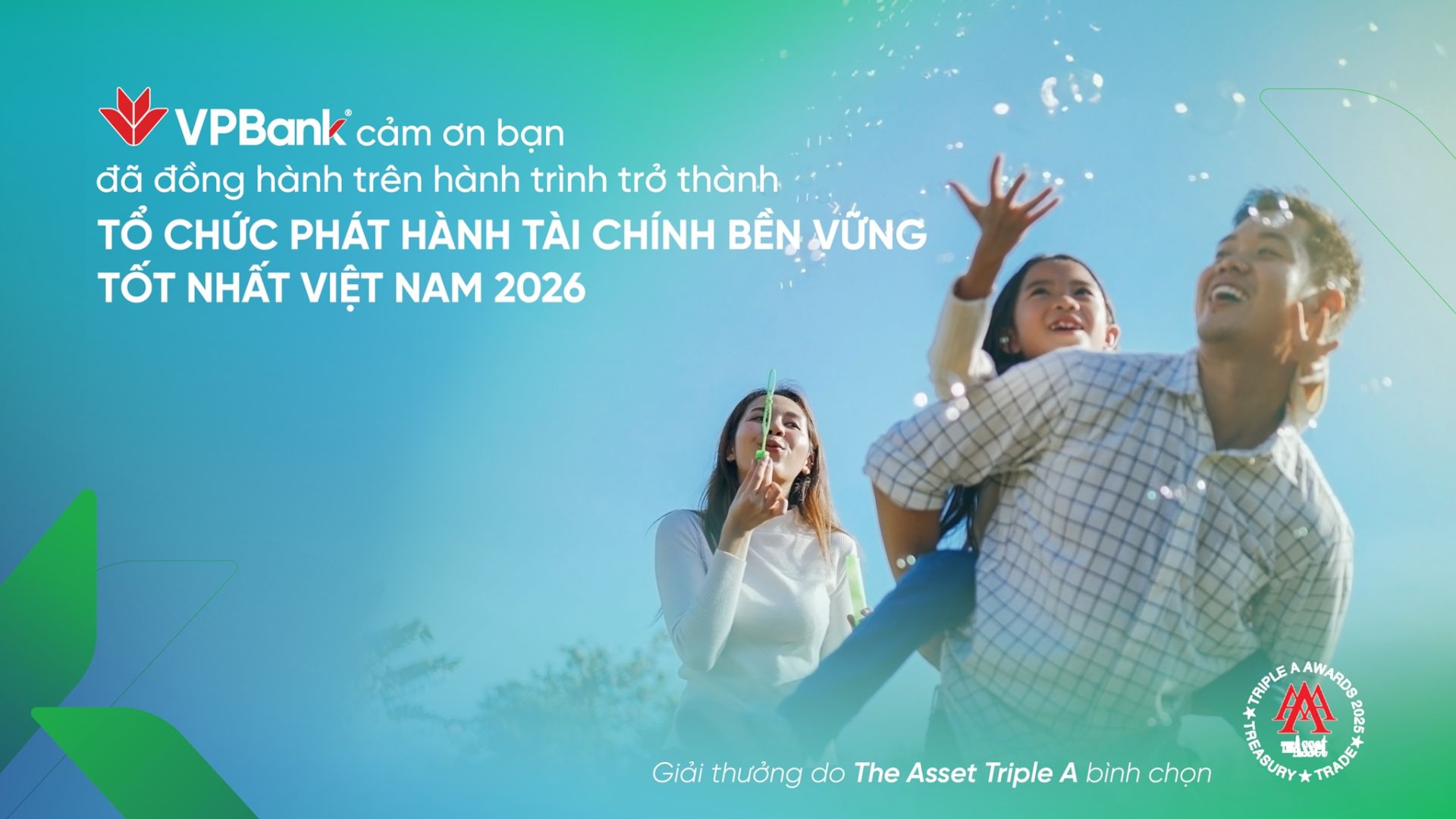 Huy động 2,36 tỷ USD, VPBank được vinh danh Tổ chức phát hành tài chính bền vững tốt nhất Việt Nam
