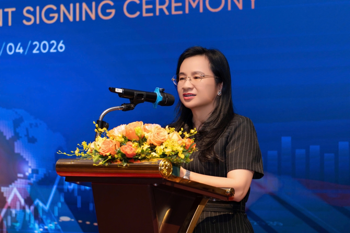 Bà Ngô Thu Hà, CEO SHB phát biểu tại sự kiện. Ảnh: SHB.