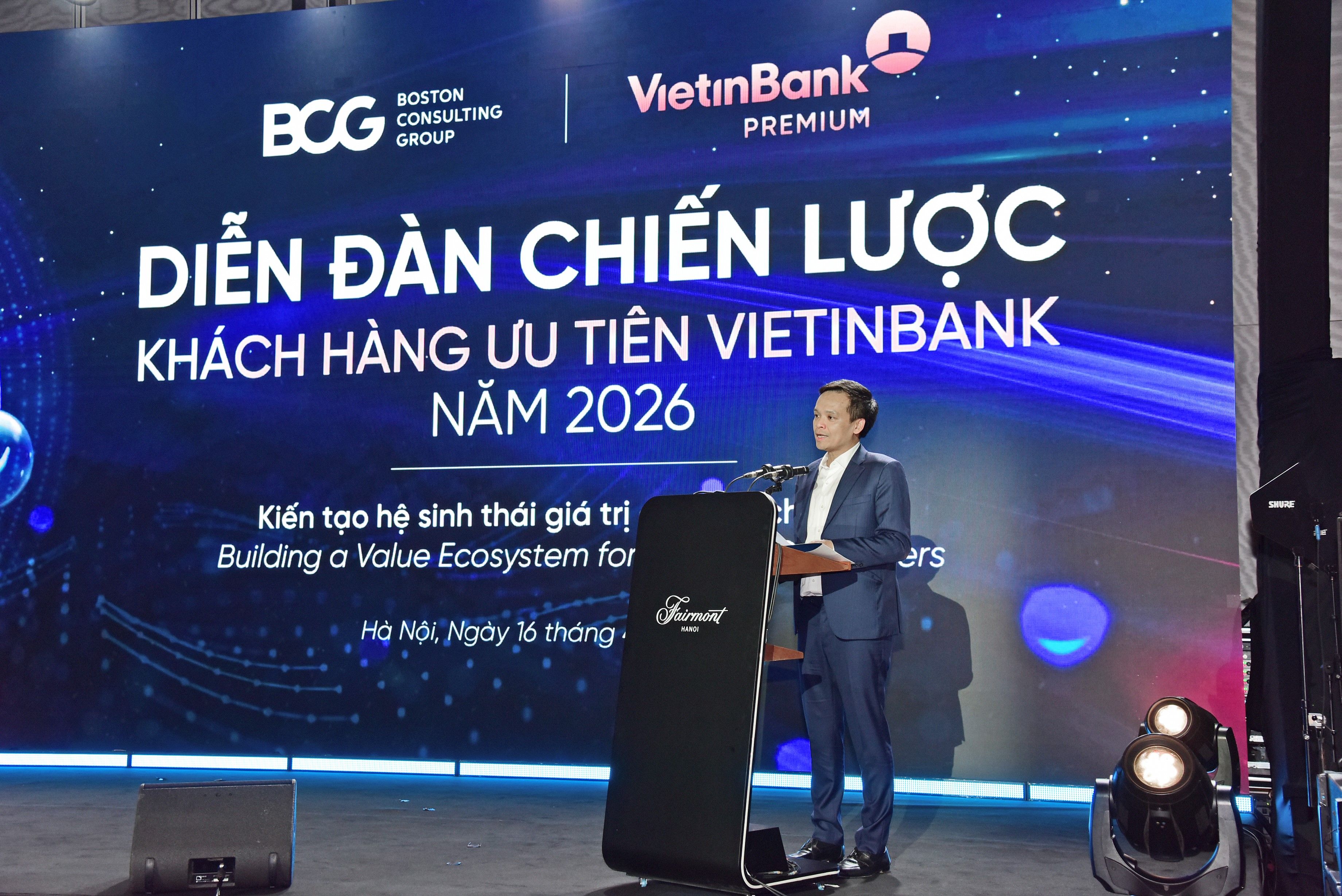 Ông Nguyễn Trần Mạnh Trung - Tổng Giám đốc VietinBank phát biểu khai mạc sự kiện