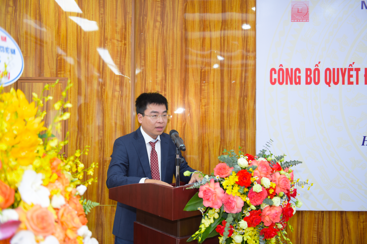 Ông Đỗ Giang Nam phát biểu nhận nhiệm vụ