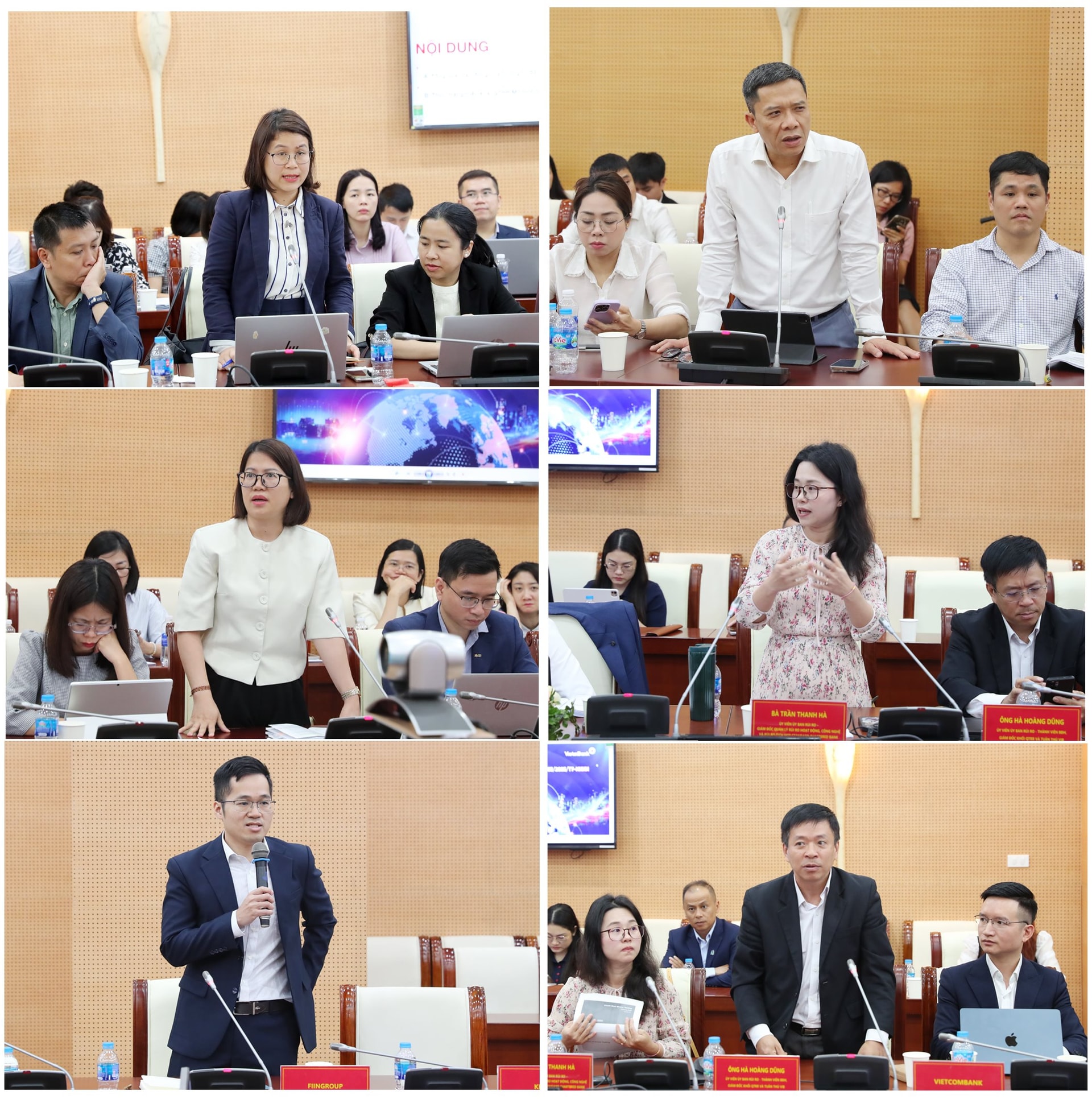 Đại diện các ngân hàng trao đổi, đưa ý kiến tại tọa đàm.