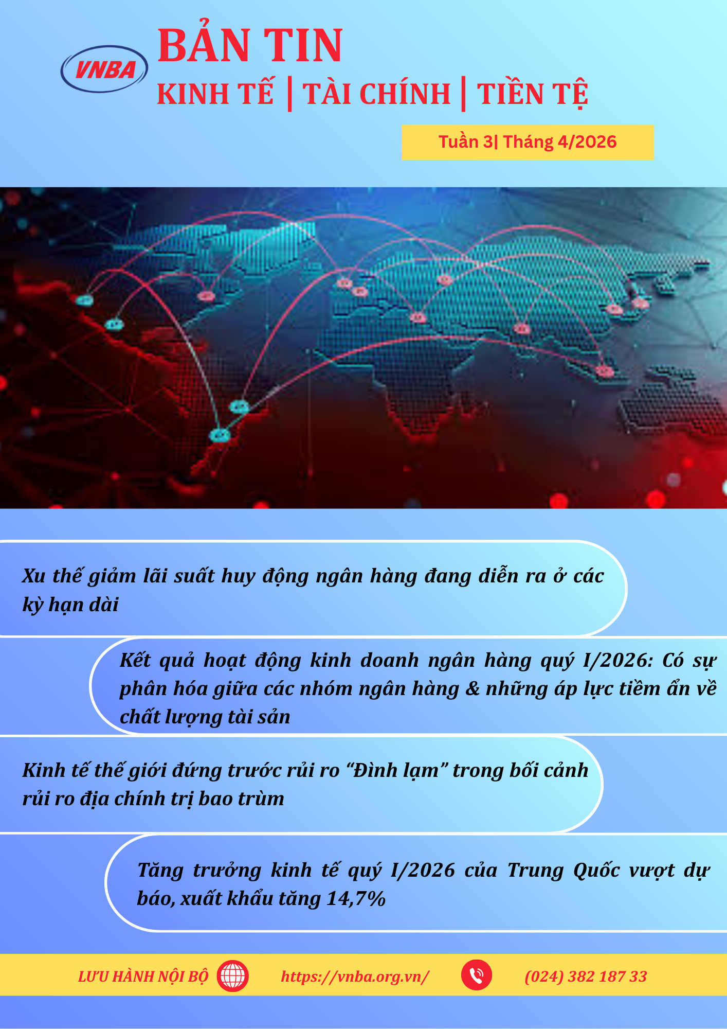 Bản tin Kinh tế - Tài chính - Tiền tệ tuần 3 tháng 4/2026