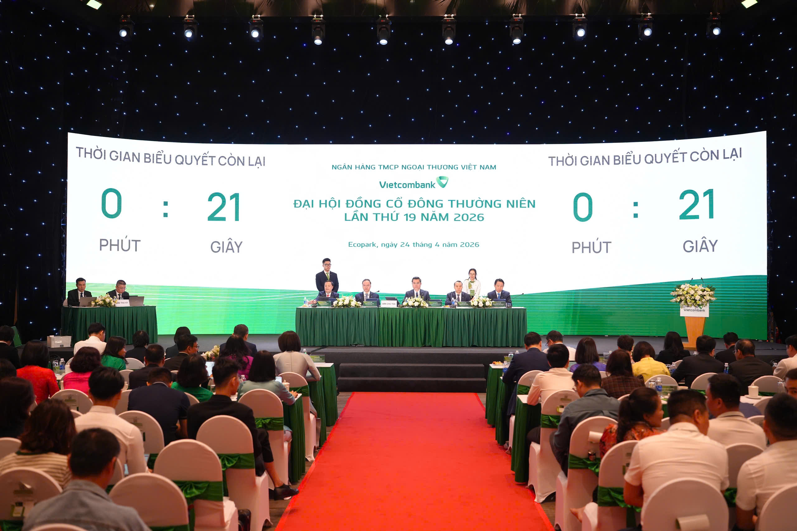 ĐHĐCĐ Vietcombank 2026: thông qua kế hoạch phát hành hơn 1 tỷ cổ phiếu, để ngỏ cơ hội hiện diện tại Trung tâm tài chính quốc tế Việt Nam