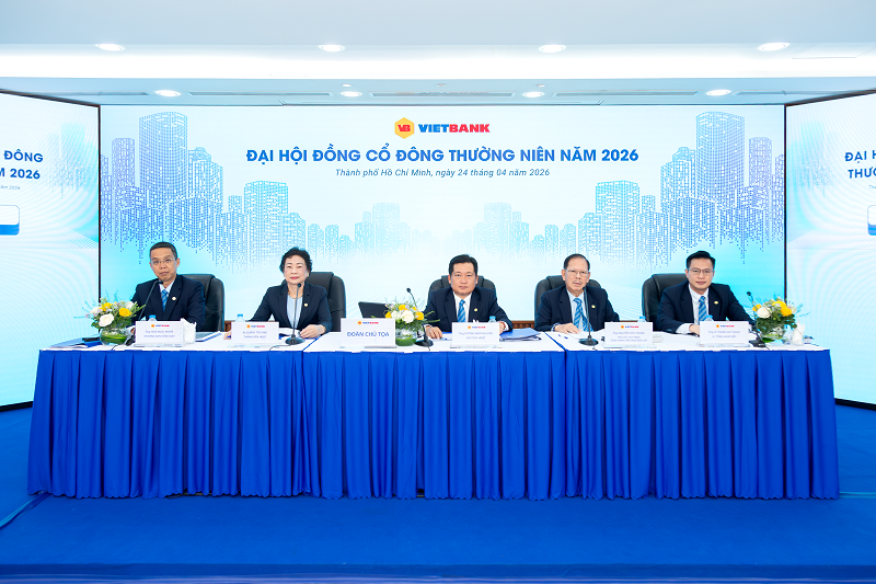 Vietbank tổ chức thành công Đại hội đồng cổ đông thường niên 2026, thông qua nhiều mục tiêu tăng trưởng quan trọng
