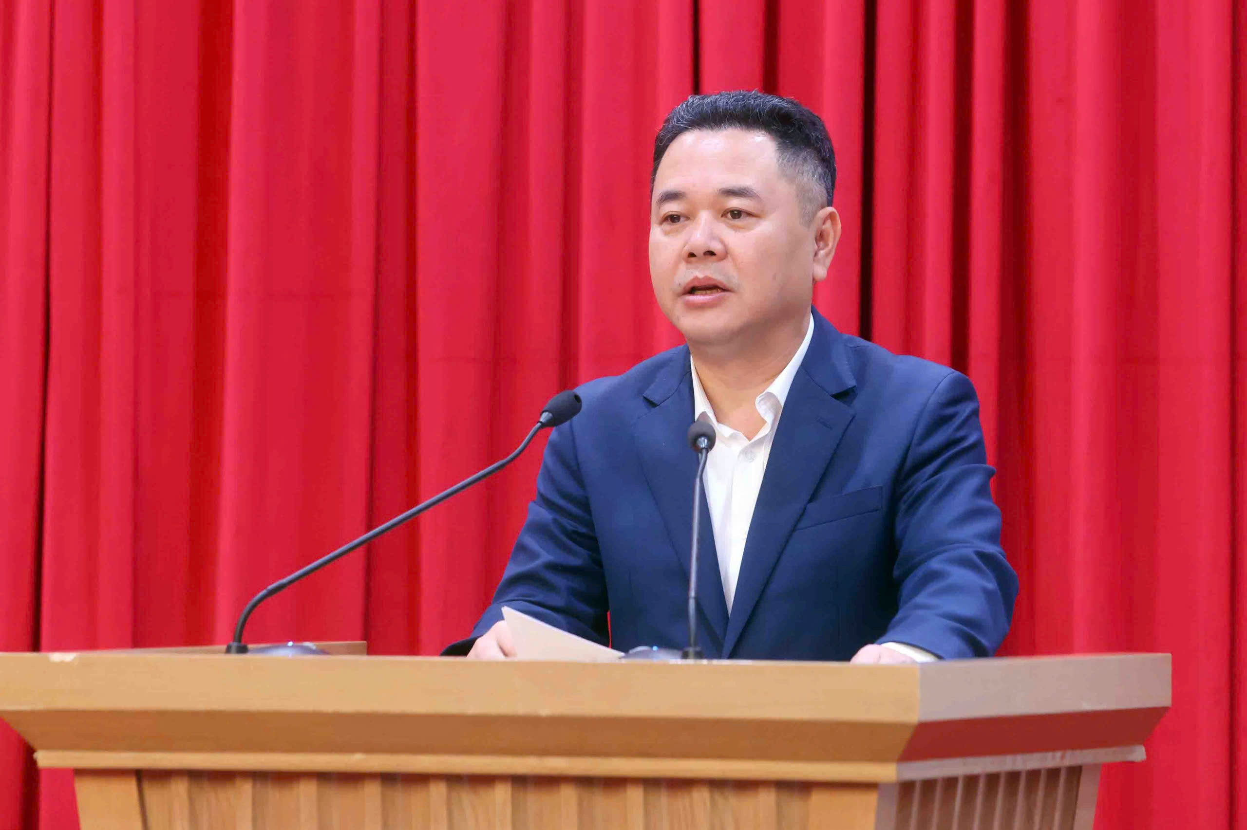 Phó Thống đốc Nguyễn Ngọc Cảnh phát biểu tại Hội nghị