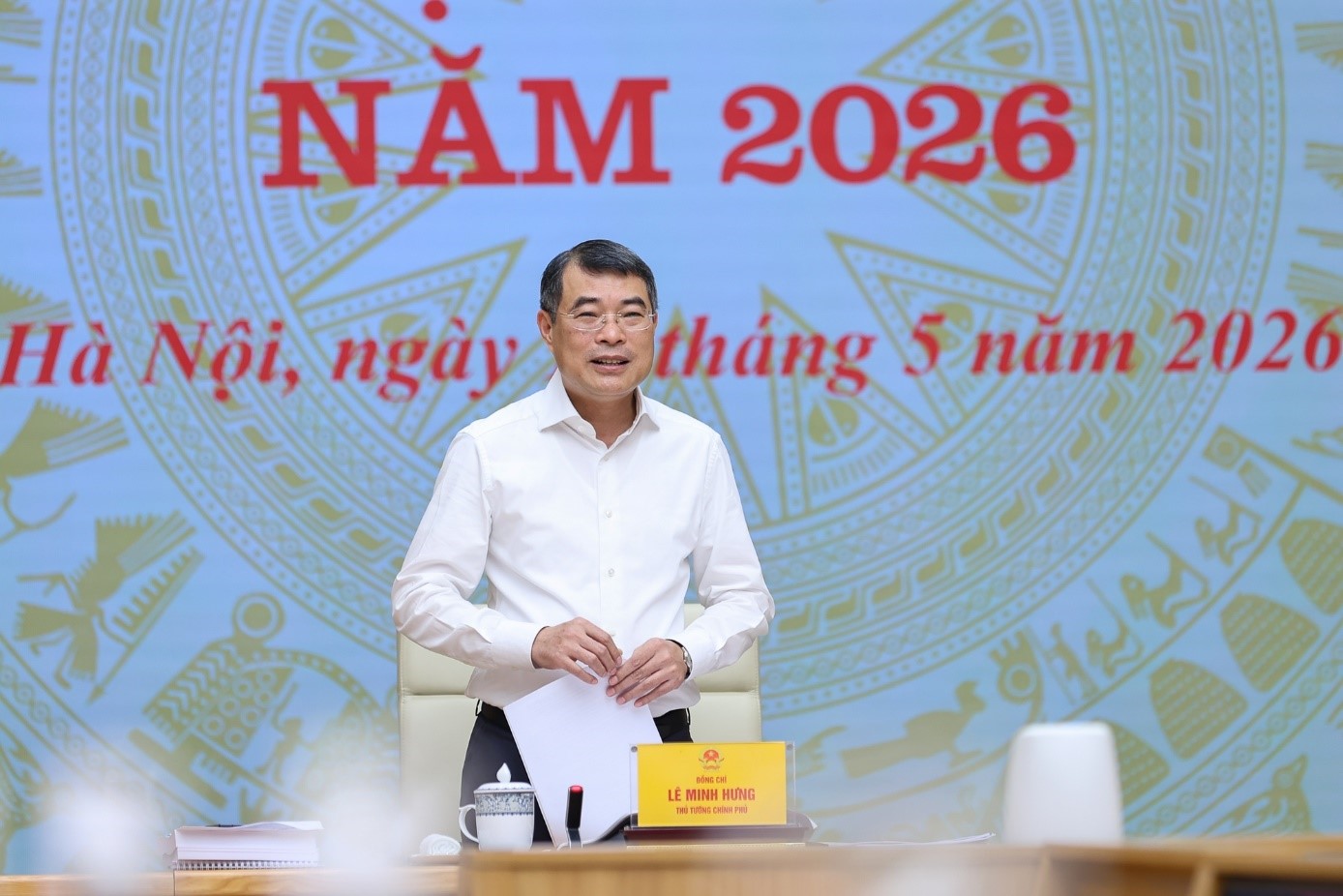 Thủ tướng Chính phủ Lê Minh Hưng phát biểu chỉ đạo tại phiên họp