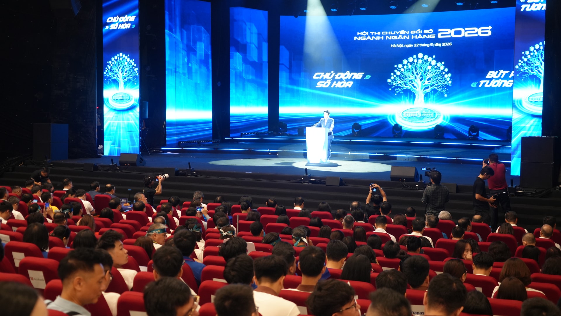 Quang cảnh Hội thi Chuyển đổi số ngành Ngân hàng 2026.