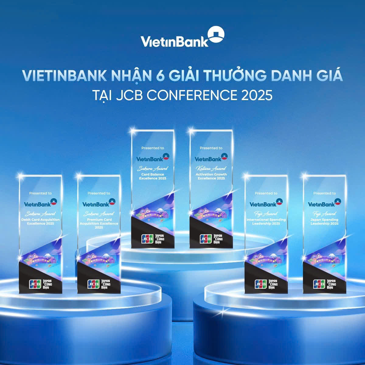 VietinBank khẳng định vị thế với 6 giải thưởng lớn tại JCB conference 2025