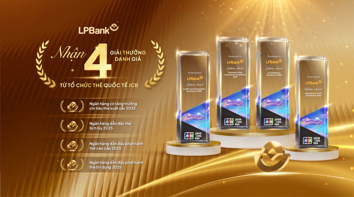 LPBank ghi dấu ấn trên thị trường thẻ với 4 giải thưởng từ JCB