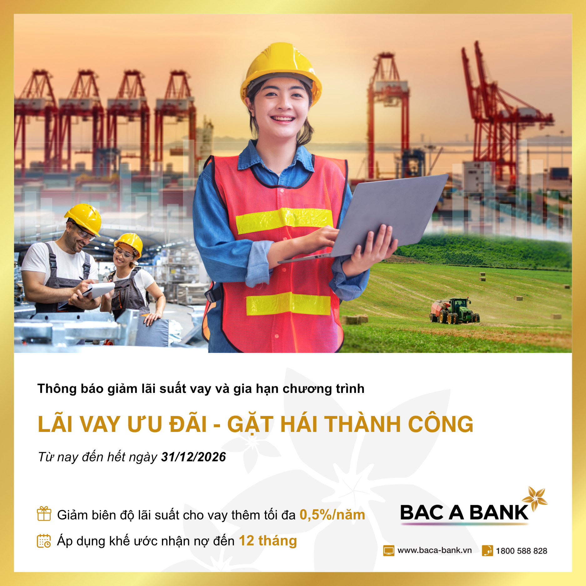 Bac A Bank giảm thêm tới 0,5% lãi suất vay, tăng ưu đãi doanh nghiệp ưu tiên