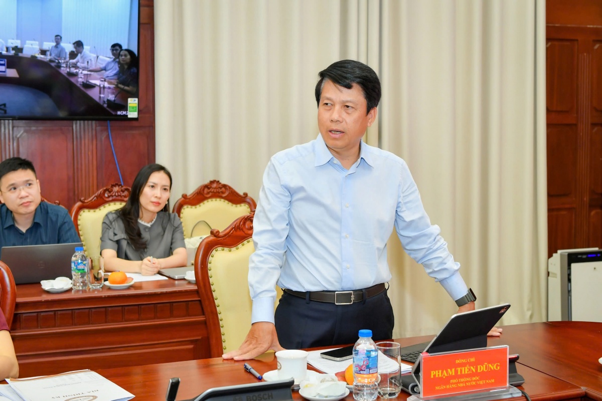 Phó Thống đốc NHNN Phạm Tiến Dũng phát biểu tại phiên họp