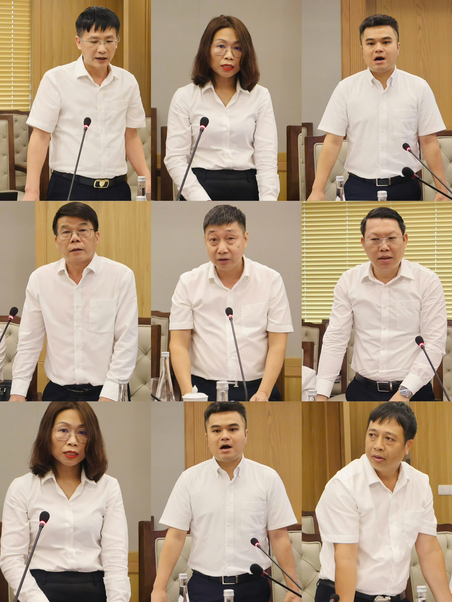 Đại diện các đơn vị tại Trụ sở chính phát biểu tại chương trình làm việc