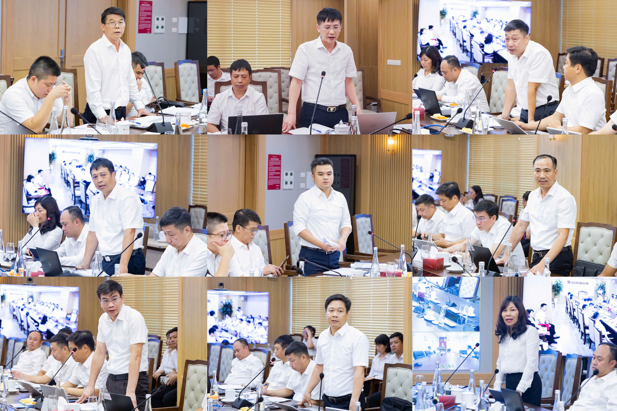 Đại diện các đơn vị tại Trụ sở chính phát biểu tại Hội nghị