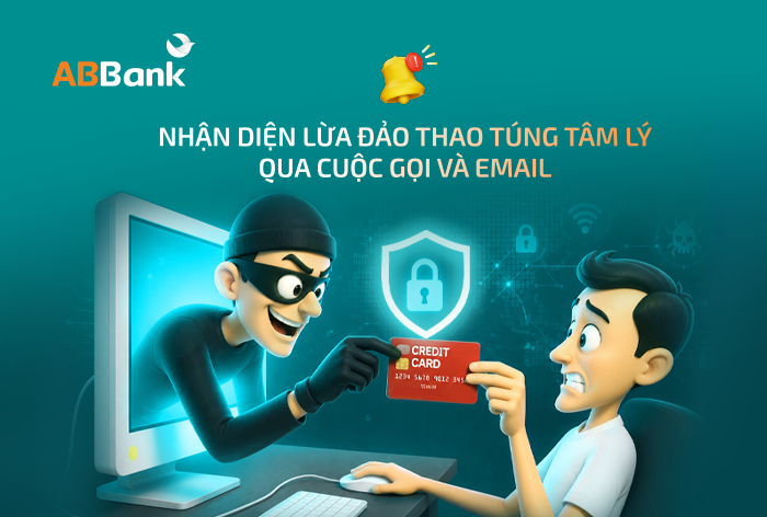 ABBank cảnh báo thủ đoạn lừa đảo thao túng tâm lý qua cuộc gọi, tin nhắn và email