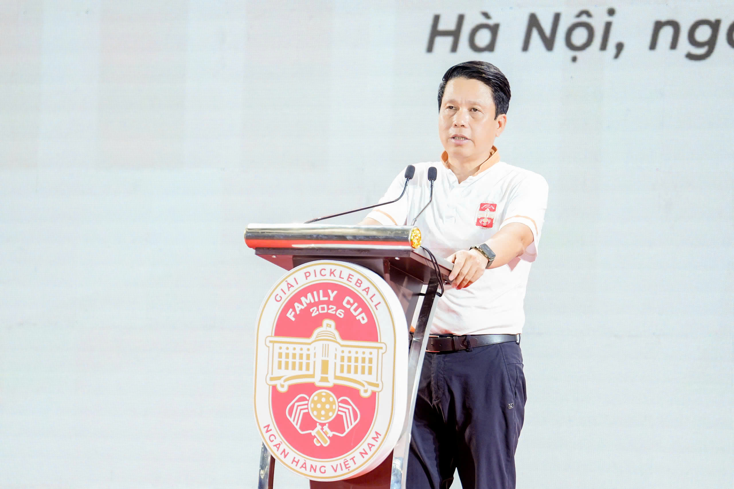 Đồng chí Phạm Tiến Dũng - Ủy viên Ban Thường vụ Đảng ủy, Phó Thống đốc Ngân hàng Nhà nước Việt Nam, Chủ tịch CĐNHVN, Trưởng Ban Tổ chức phát biểu bế mạc