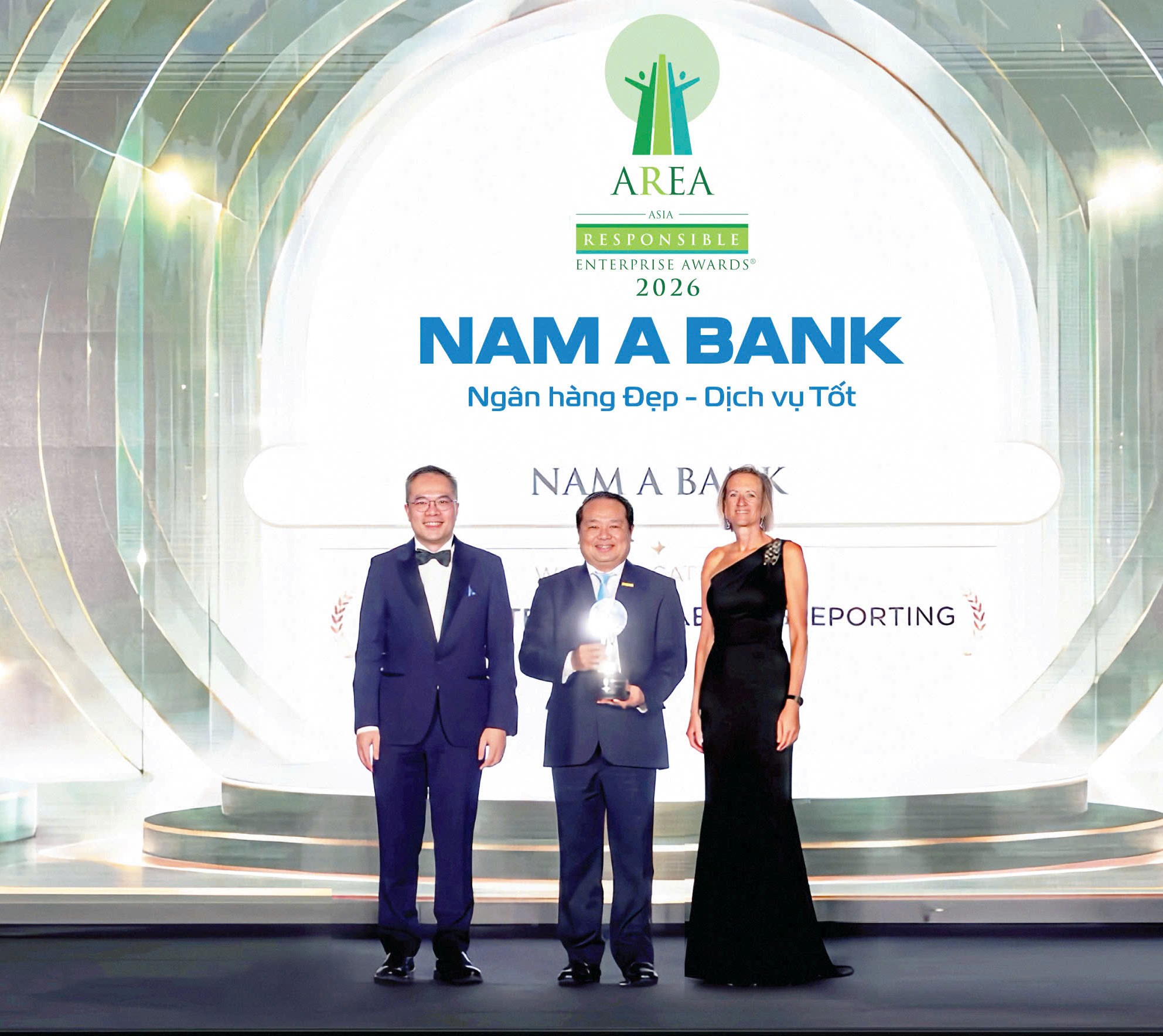 Báo cáo Phát triển bền vững giúp Nam A Bank giành giải thưởng AREA 2026