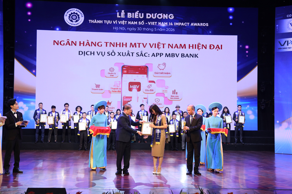 MBV nhận giải thưởng “Sản phẩm/Dịch vụ số xuất sắc” năm 2026