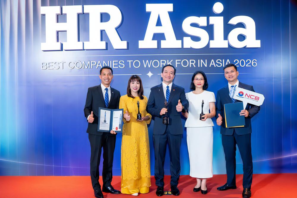 3 giải thưởng lớn tại HR Asia Awards 2026 vừa được trao cho NCB