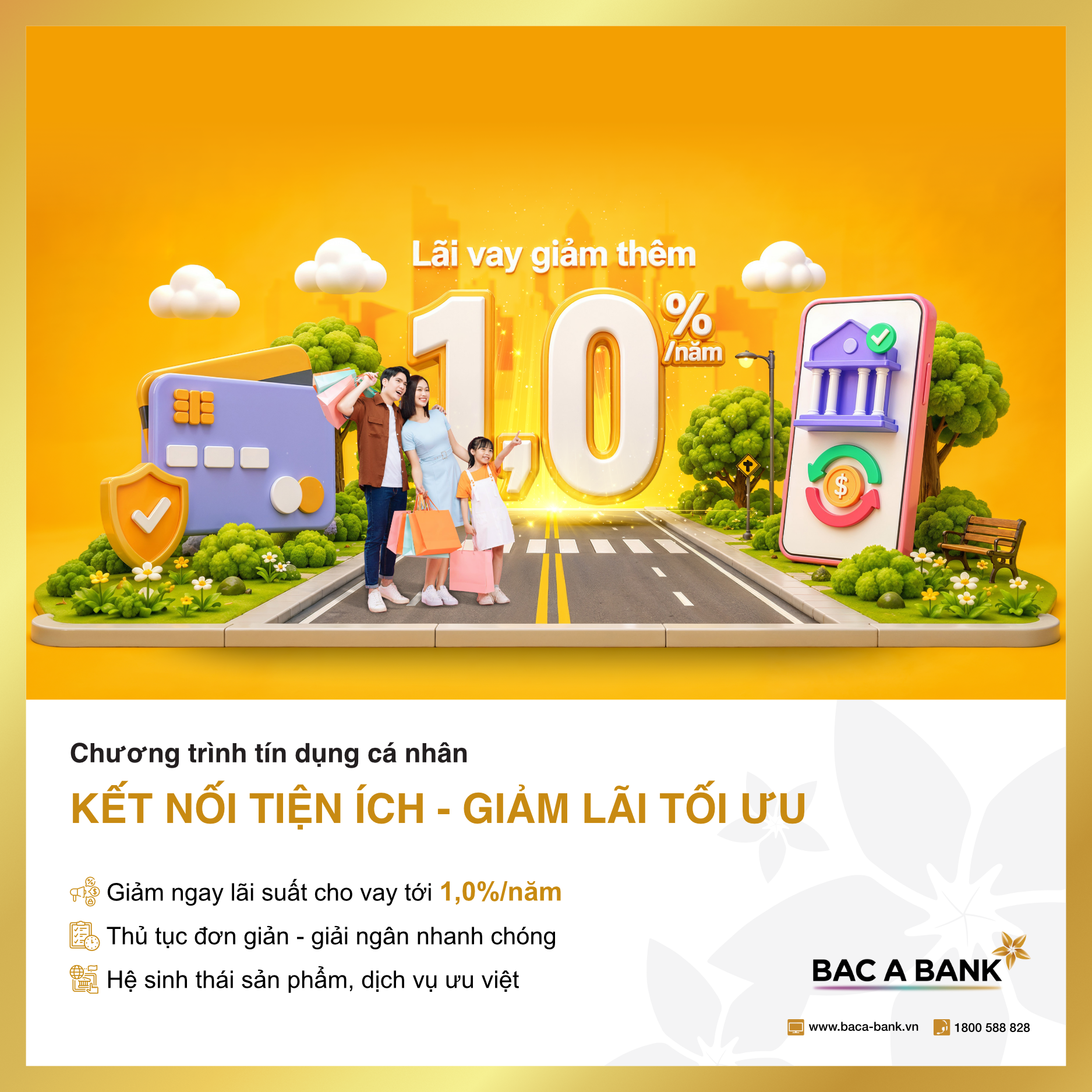 Bac A Bank ưu đãi giảm lãi vay cho khách hàng sử dụng trọn gói dịch vụ