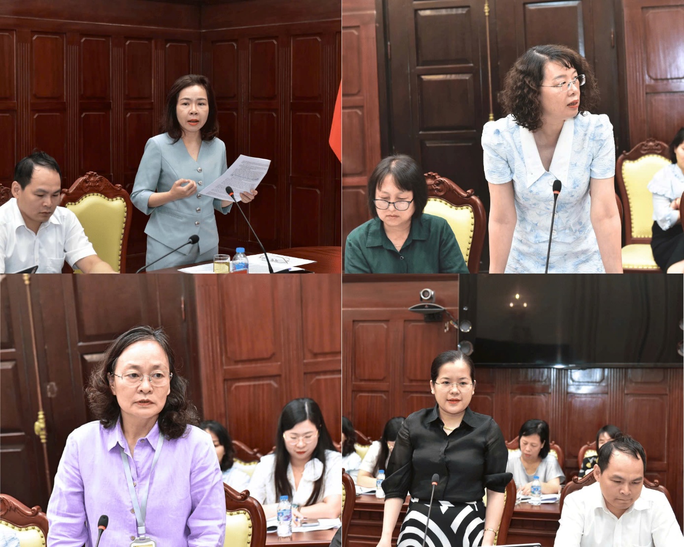 Đại diện lãnh đạo các Vụ, Cục, đơn vị liên quan của NHNN phát biểu