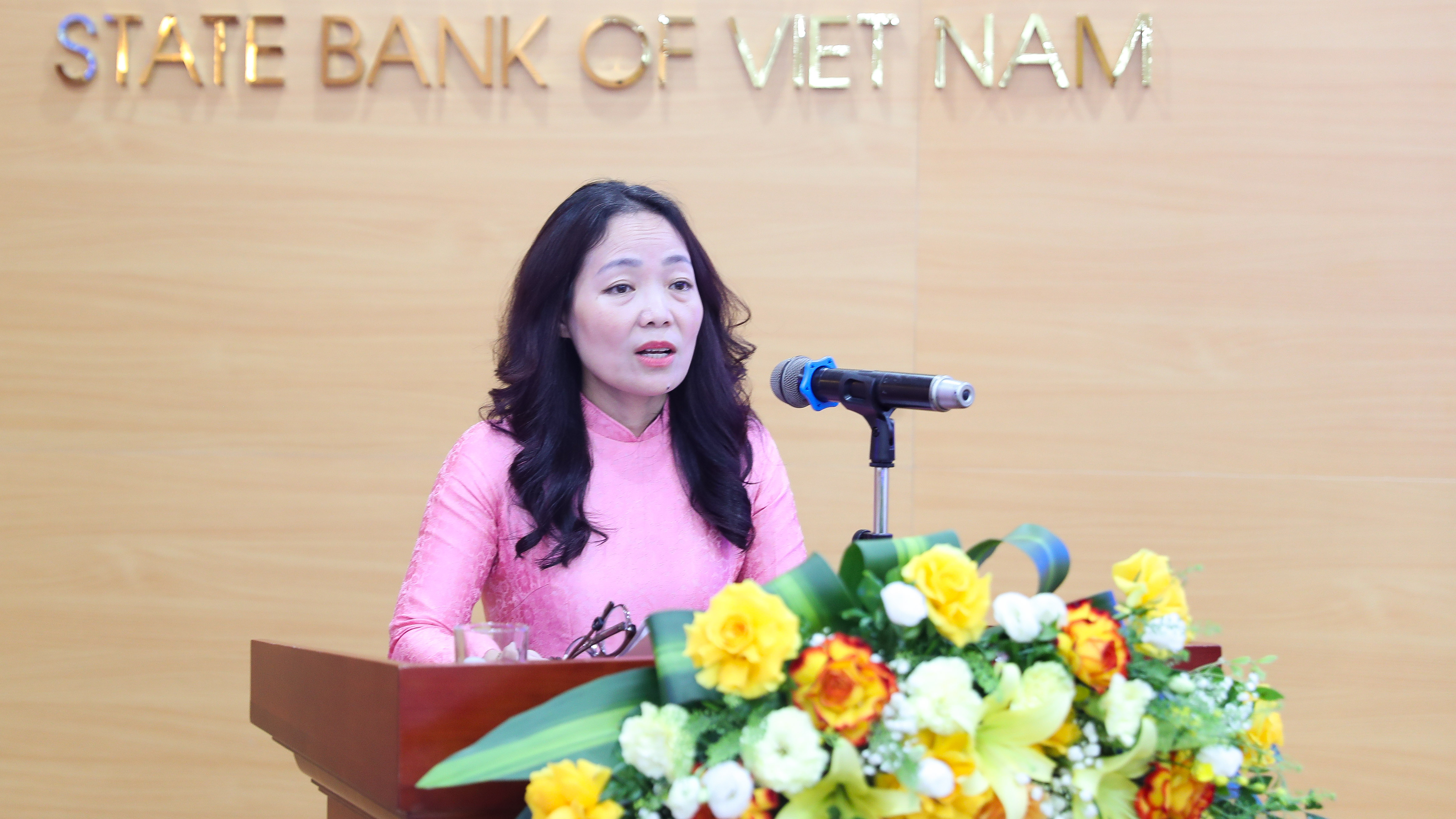 Bà Bùi Thu Oanh - Trưởng Ban Công tác Hội viên, Hiệp hội Ngân hàng Việt Nam