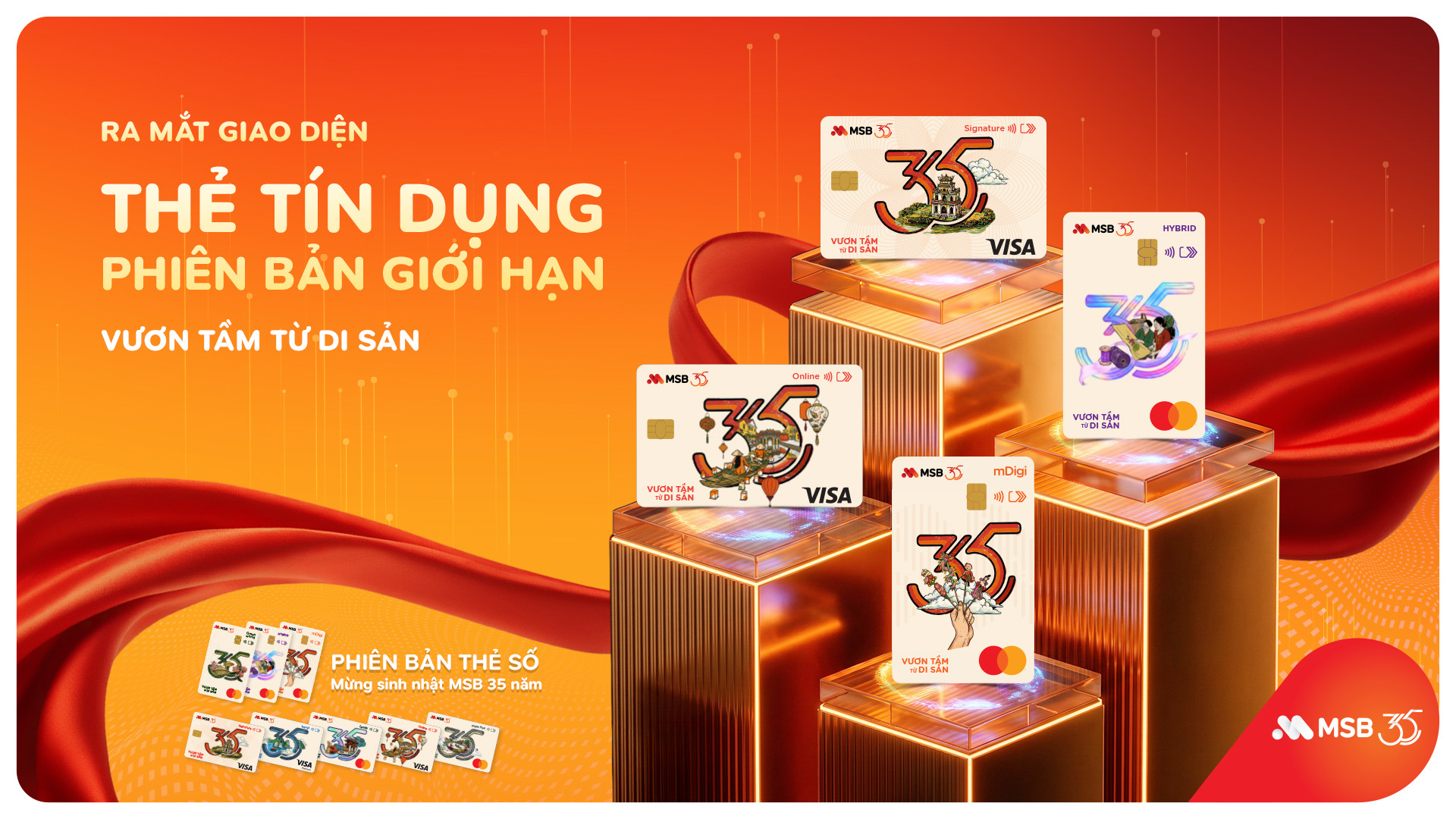 MSB ra mắt BST giao diện thẻ tín dụng phiên bản giới hạn "Vươn tầm từ di sản"