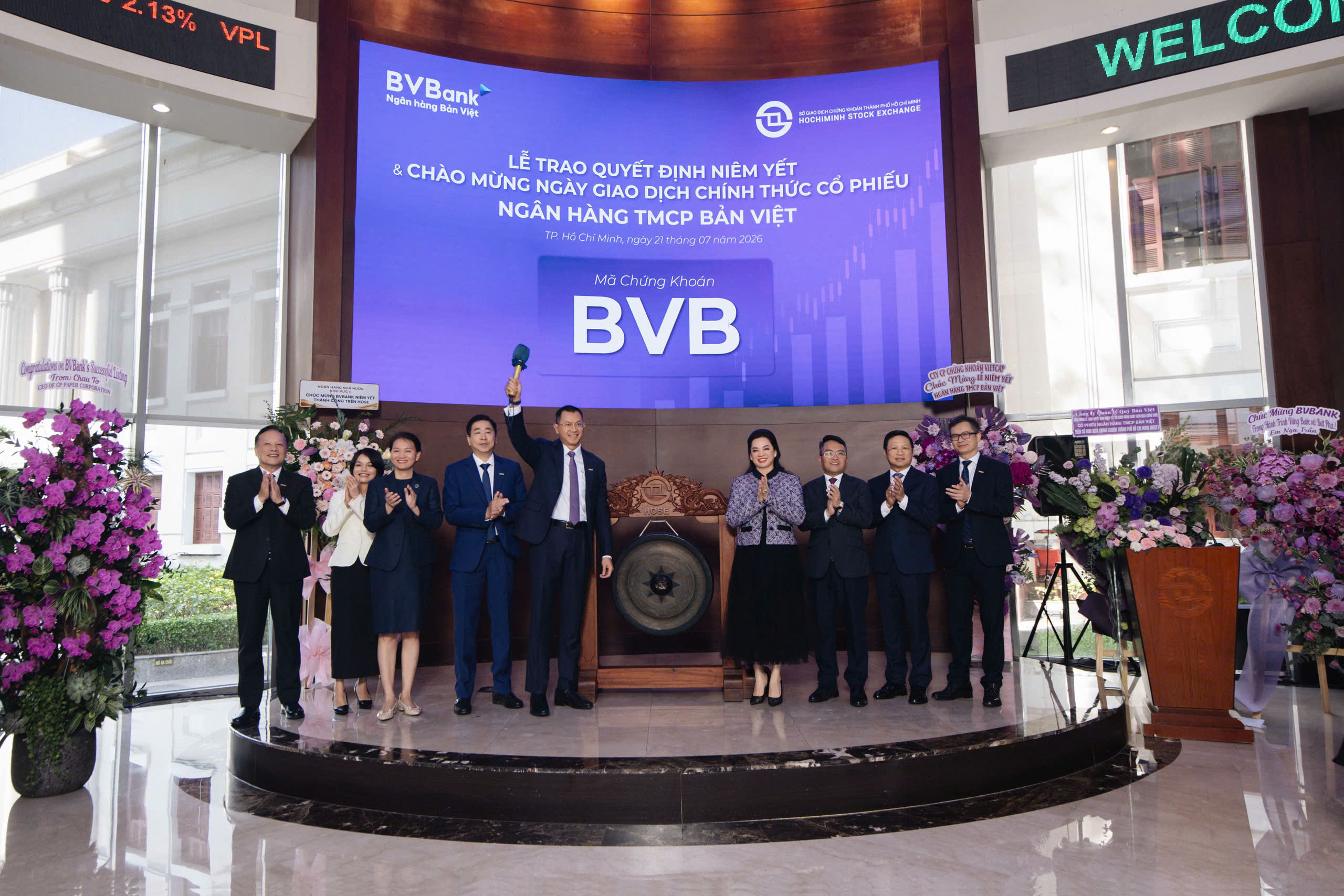 BVBank chính thức niêm yết cổ phiếu BVB trên sàn HOSE, mở ra chu kỳ tăng trưởng mới