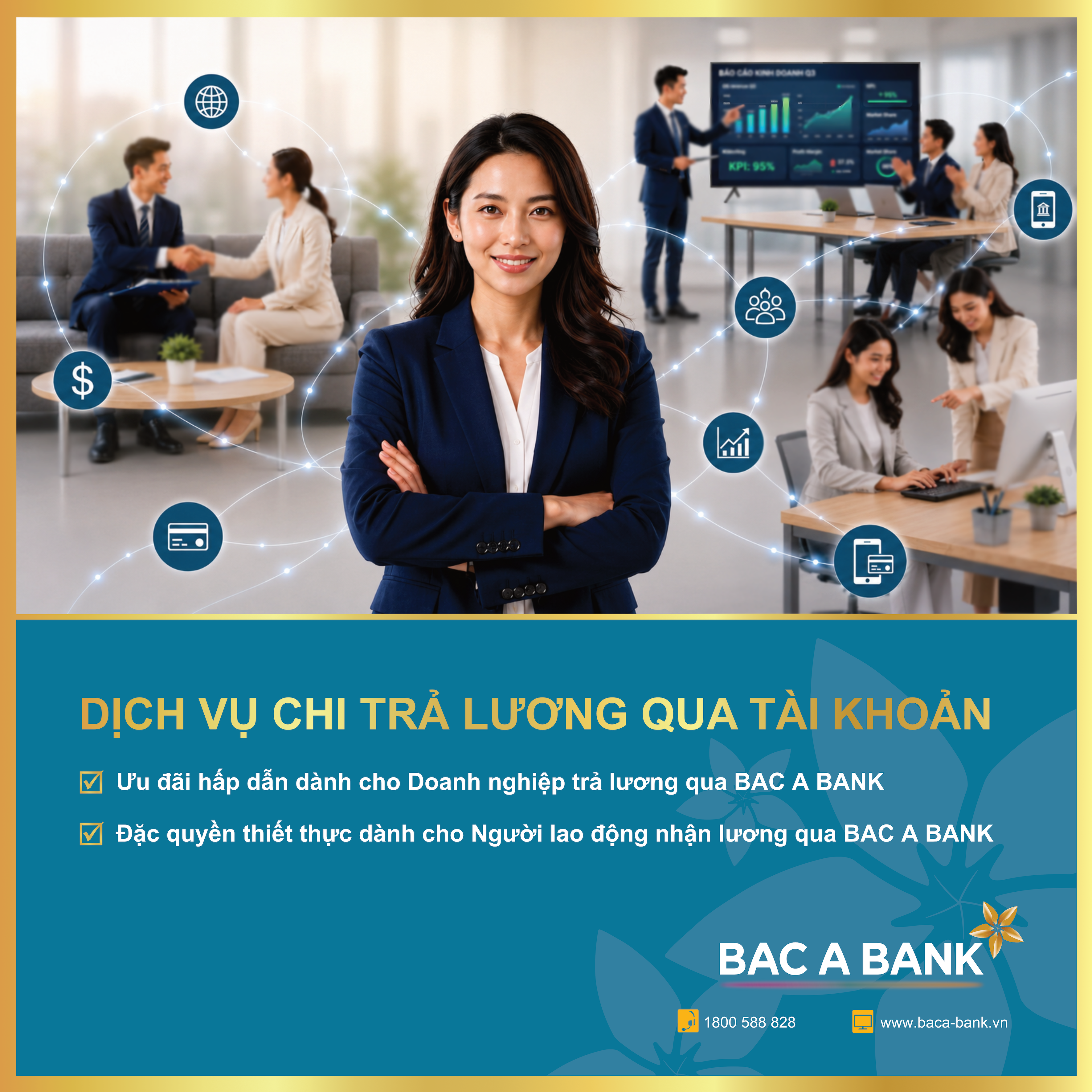 Bac A Bank ưu đãi dịch vụ trả lương, tăng lợi ích cho khách hàng