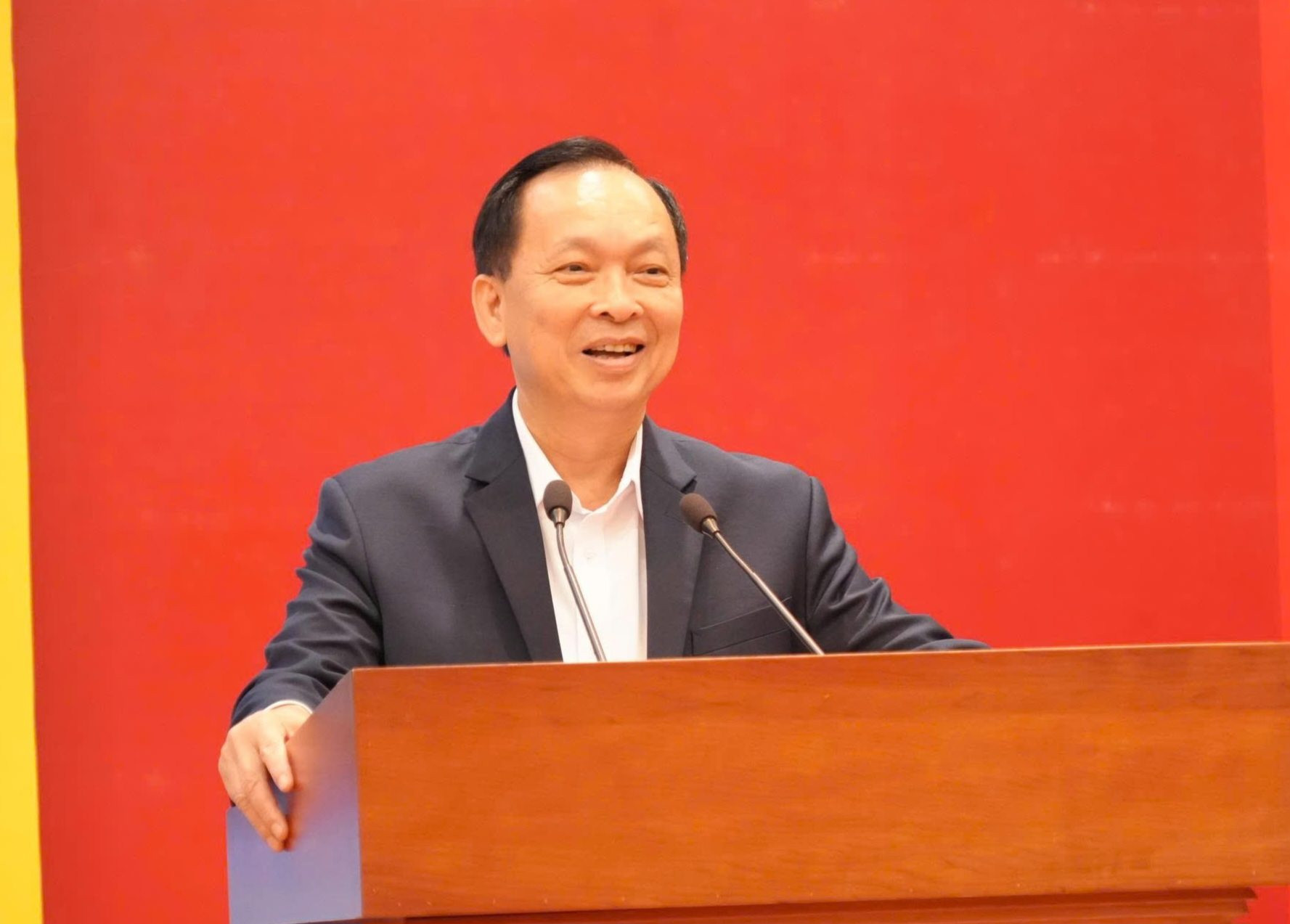 Phó Chủ tịch kiêm Tổng Thư ký Hiệp hội Ngân hàng Việt Nam Đào Minh Tú phát biểu tại Hội nghị.