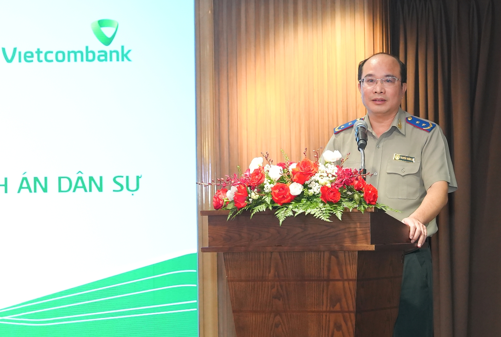 Ông Nguyễn Thắng Lợi - Cục trưởng Cục Quản lý Thi hành án dân sự phát biểu tại Lễ ký kết
