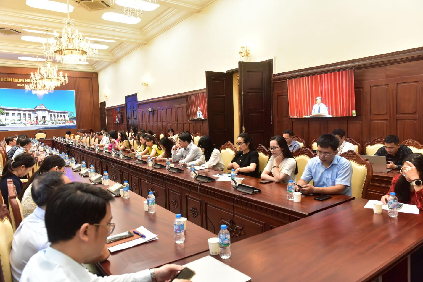 Toàn cảnh điểm cầu tại Đảng bộ NHNN