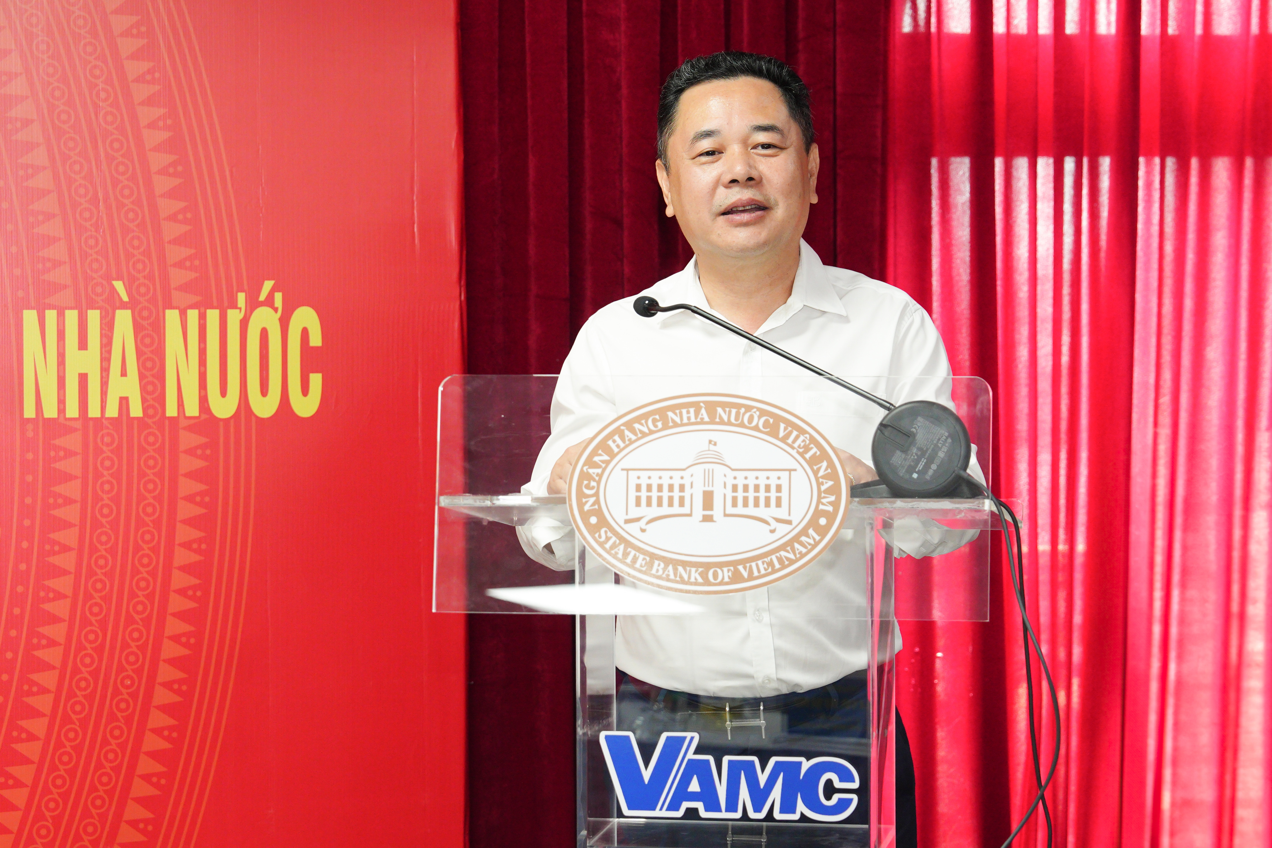 Phó Thống đốc NHNN Nguyễn Ngọc Cảnh phát biểu tại buổi lễ