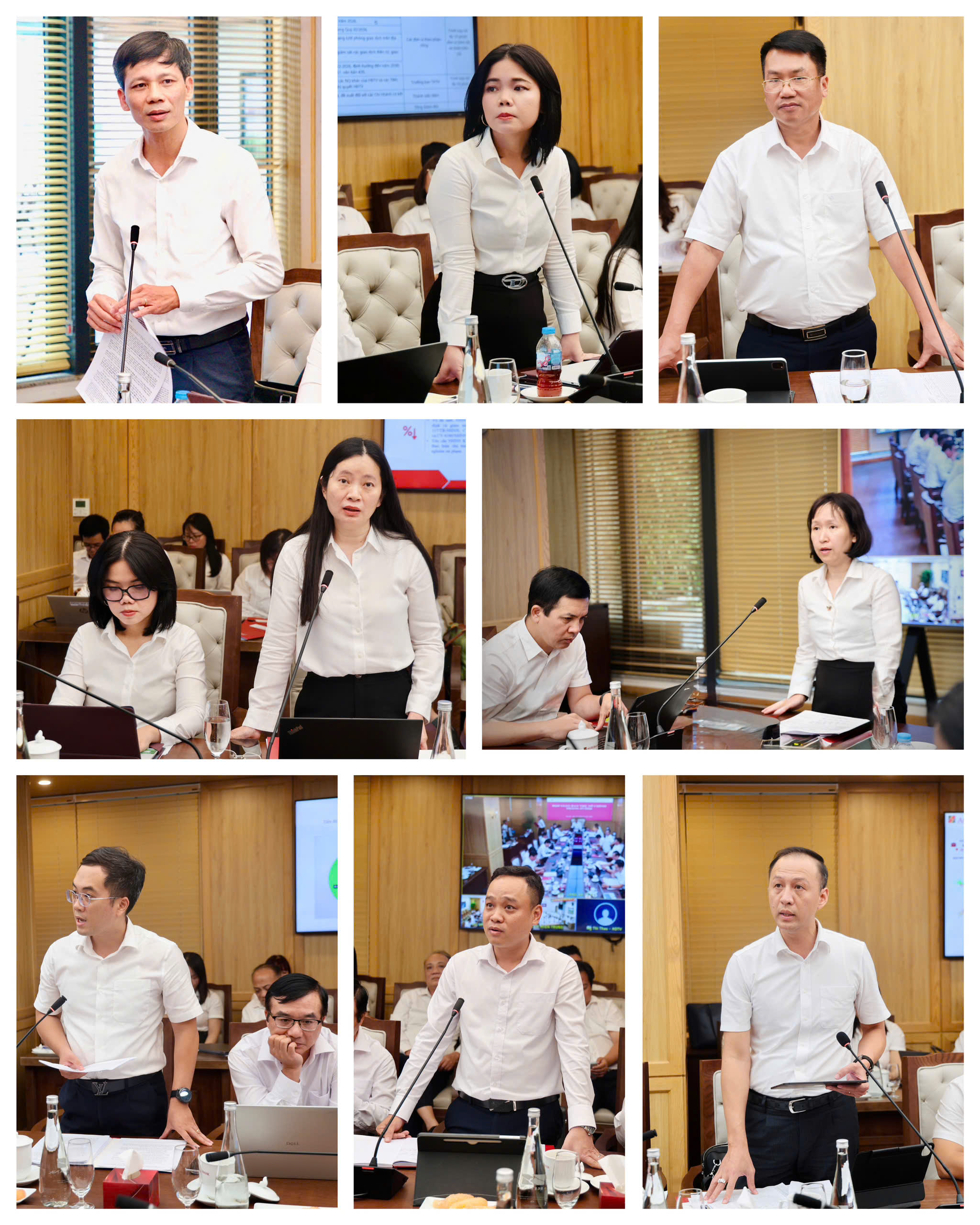 Đại diện một số Ban, đơn vị báo cáo, thảo luận tại Hội nghị