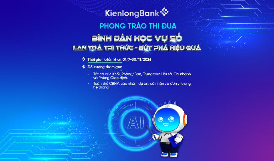 KienlongBank phát động phong trào “Bình dân học vụ số”