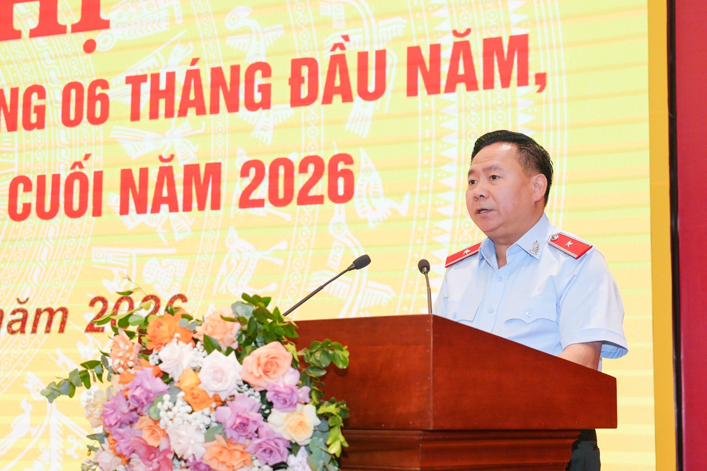 Chánh Thanh tra NHNN Lại Hữu Phước phát biểu tại hội nghị