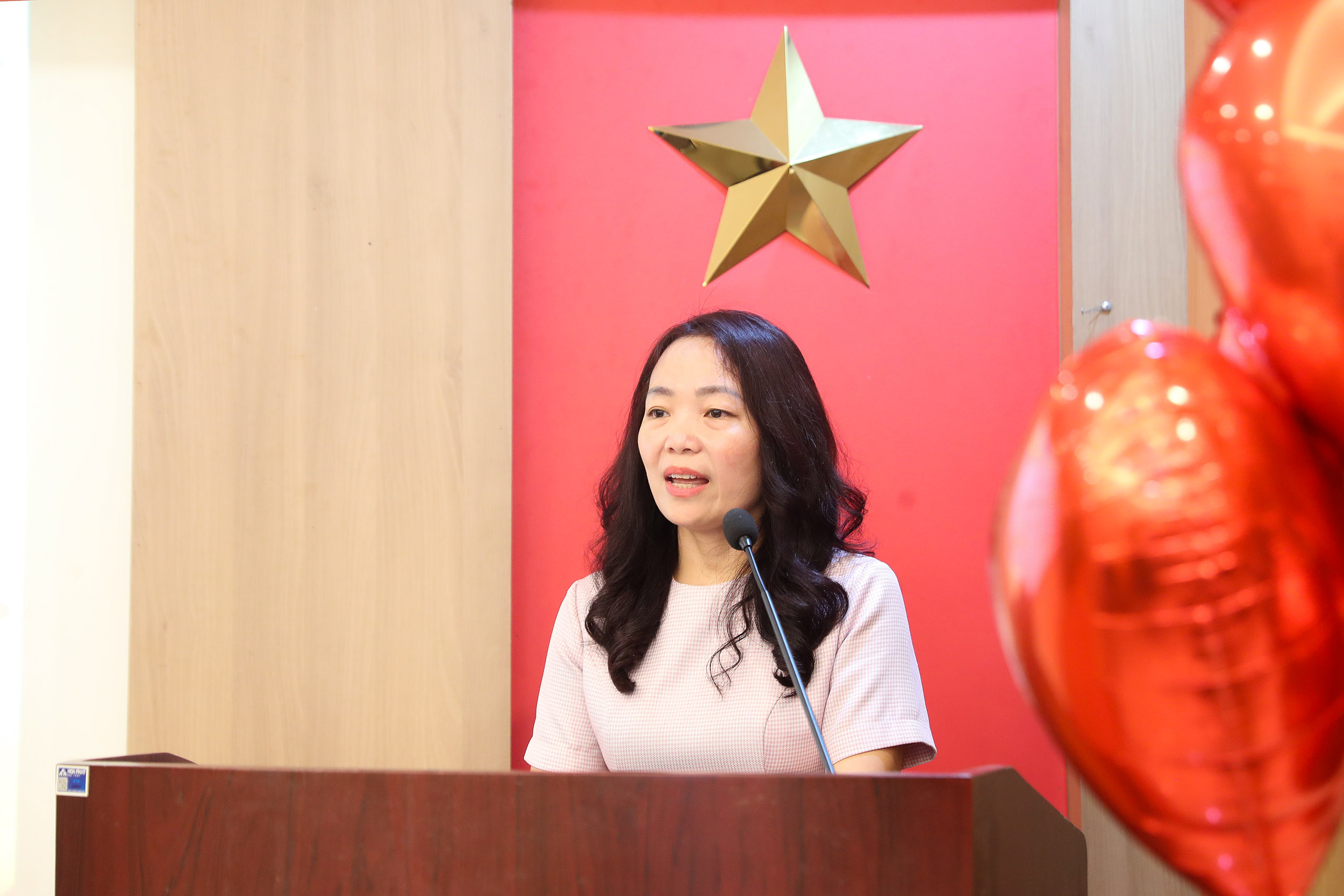 Bà Bùi Thu Oanh, Chủ tịch CĐCS Hiệp hội Ngân hàng Việt Nam