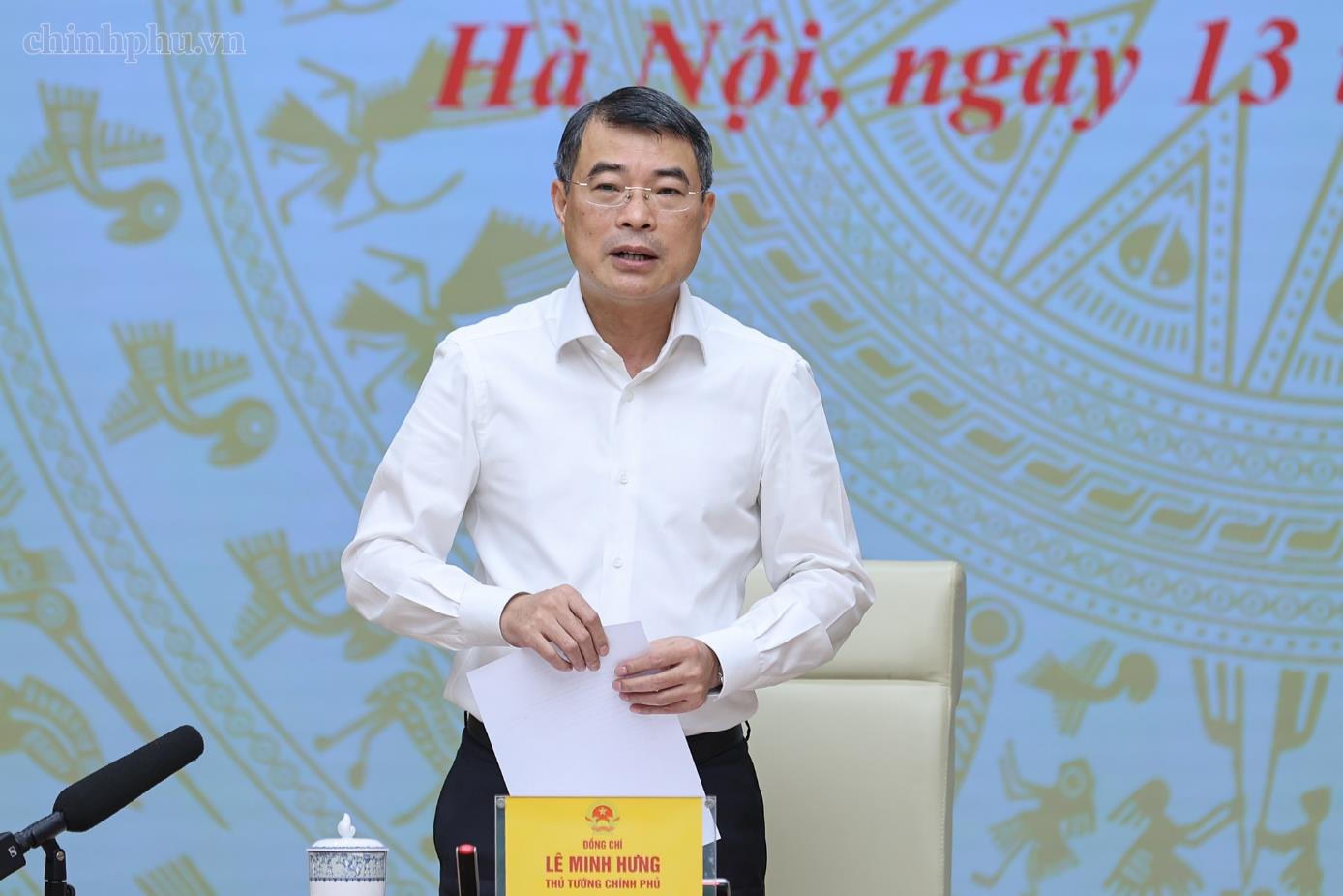 Thủ tướng Chính phủ Lê Minh Hưng phát biểu tại buổi làm việc