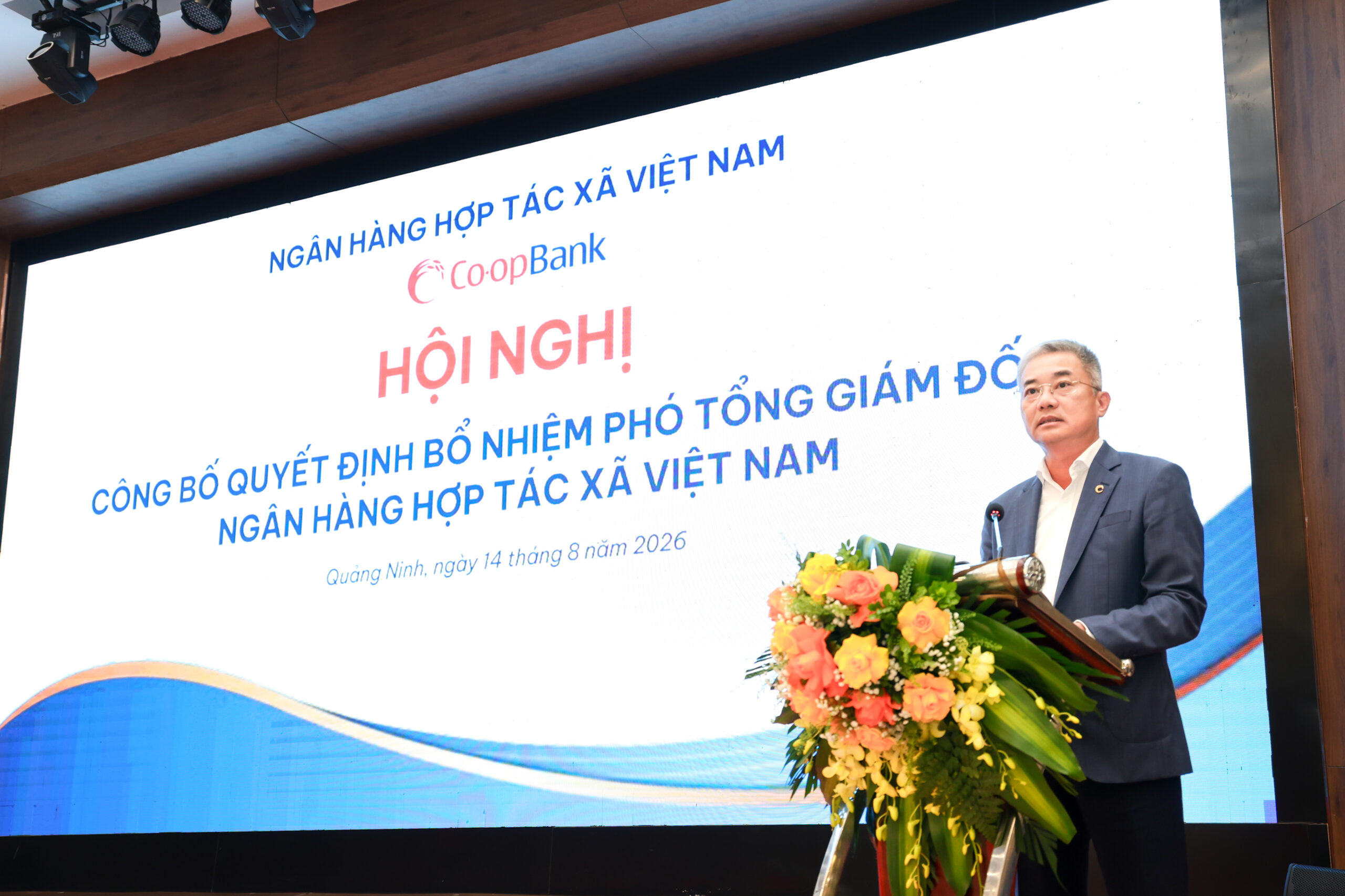 Ông Nguyễn Quốc Cường – Bí thư Đảng ủy, Chủ tịch Hội đồng quản trị Co-opBank phát biểu chỉ đạo tại Hội nghị