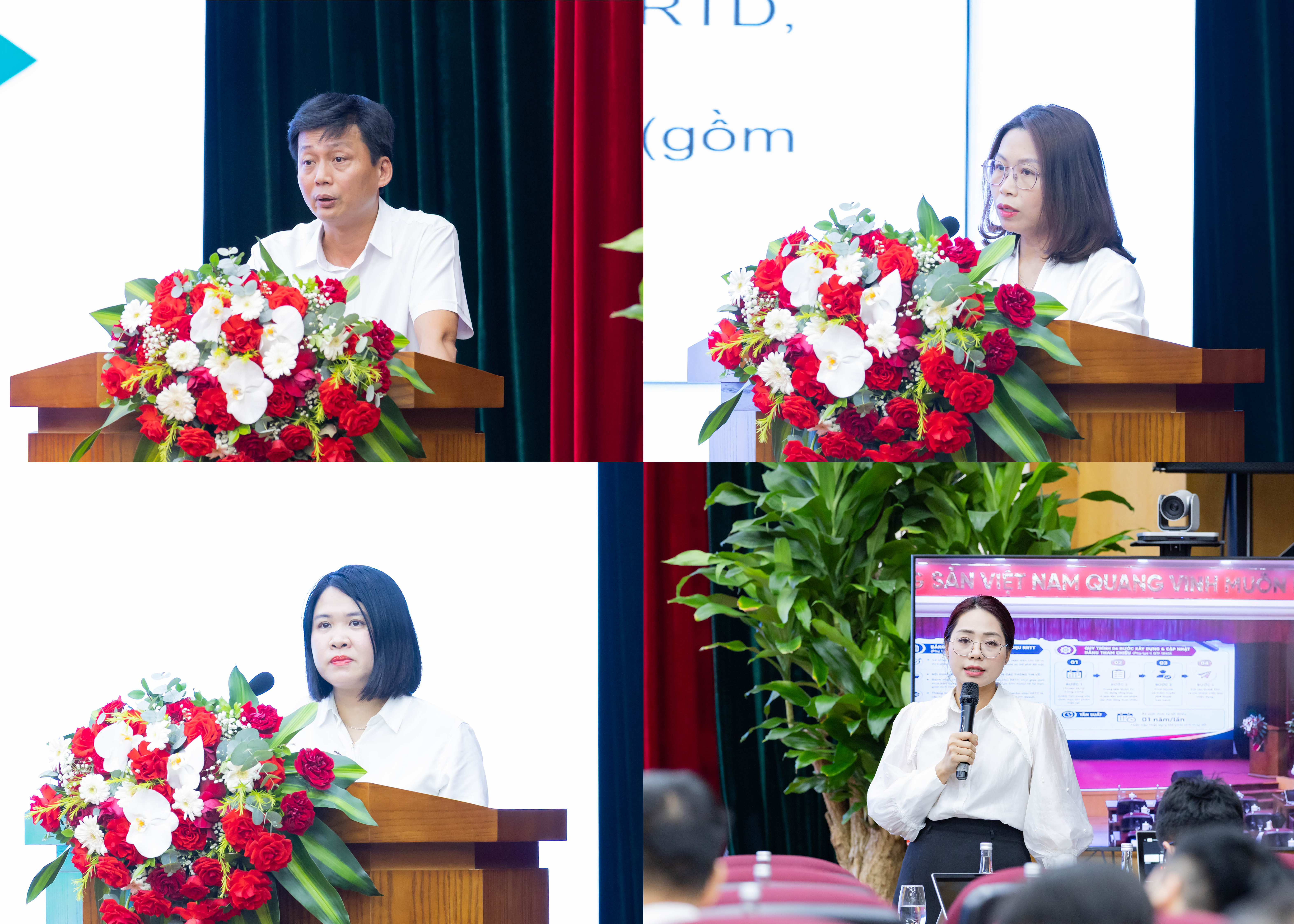 Lãnh đạo các đơn vị chuyên môn trình bày nội dung tại Hội nghị