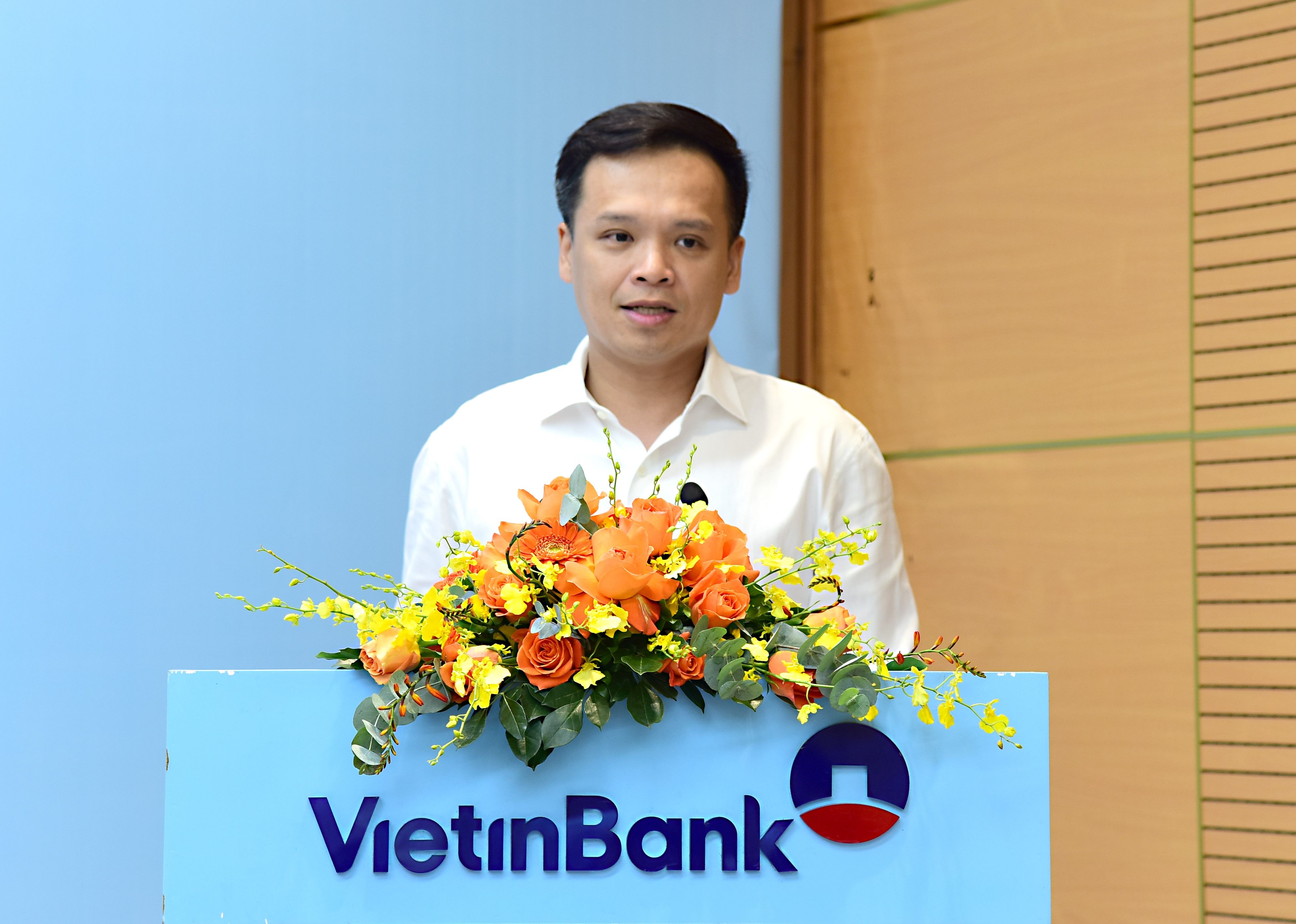Ông Nguyễn Trần Mạnh Trung - Tổng Giám đốc VietinBank phát biểu tại Lễ ký kết