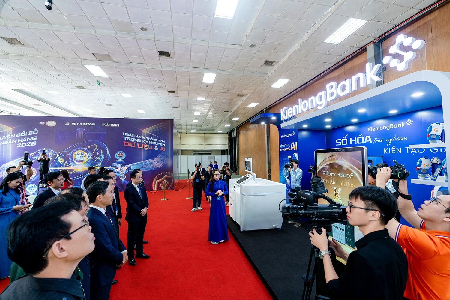 Không gian trải nghiệm của KienlongBank tại Sự kiện Chuyển đổi số ngành Ngân hàng 2026.