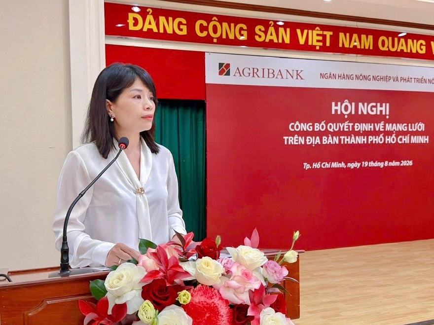 Đồng chí Nguyễn Thanh Trà - Giám đốc Agribank Chi nhánh Bắc TP. Hồ Chí Minh phát biểu tại Hội nghị