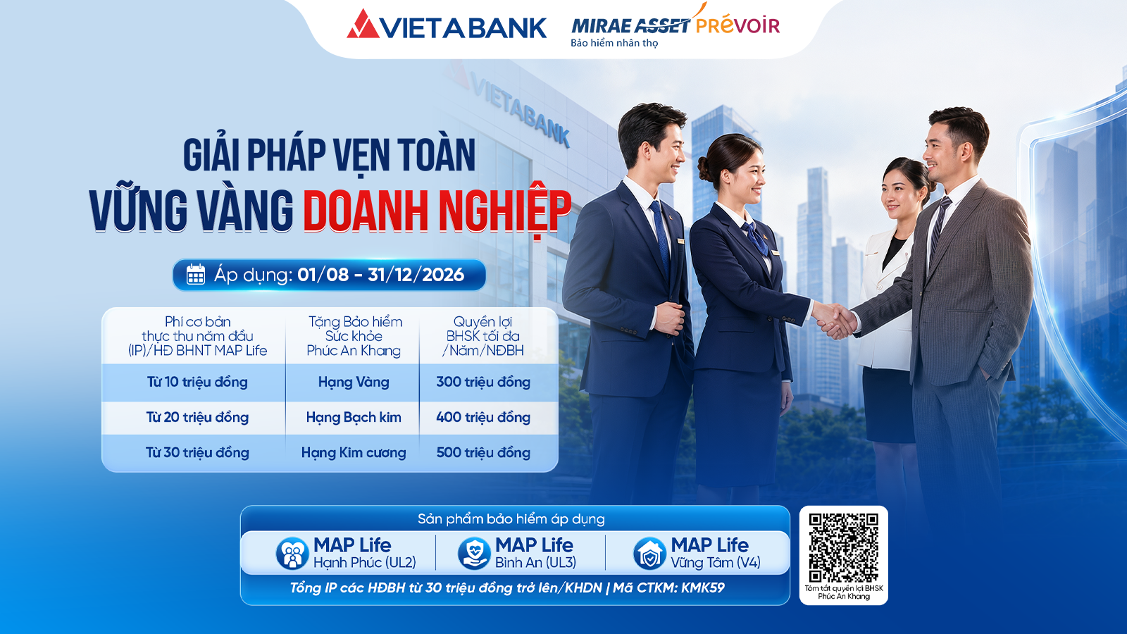 VietABank hợp tác Mirae Asset Prévoir ưu đãi bảo hiểm cho doanh nghiệp