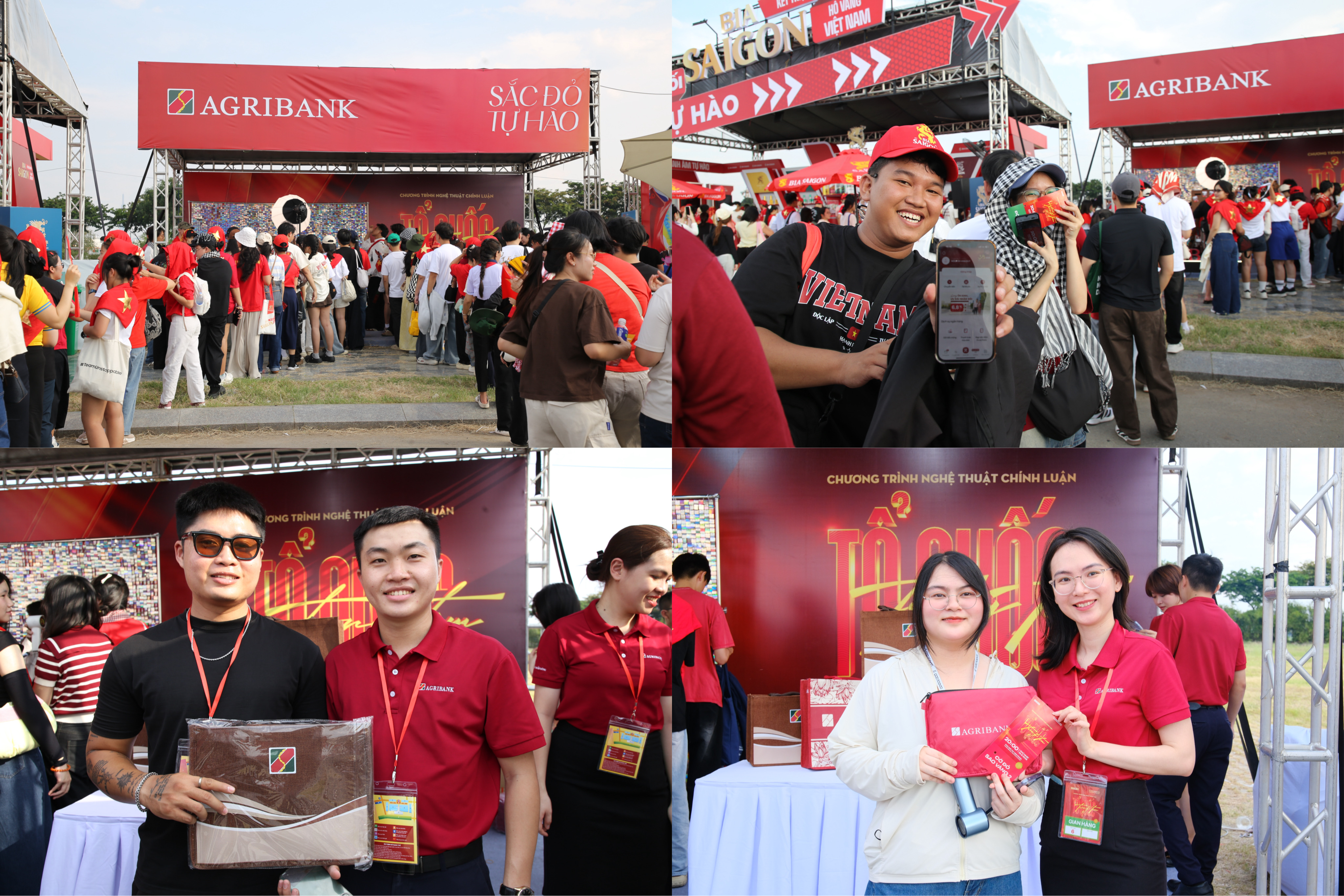Gian hàng Agribank thu hút đông đảo khán giả đến trải nghiệm, check-in và tham gia các hoạt động tương tác bên lề chương trình