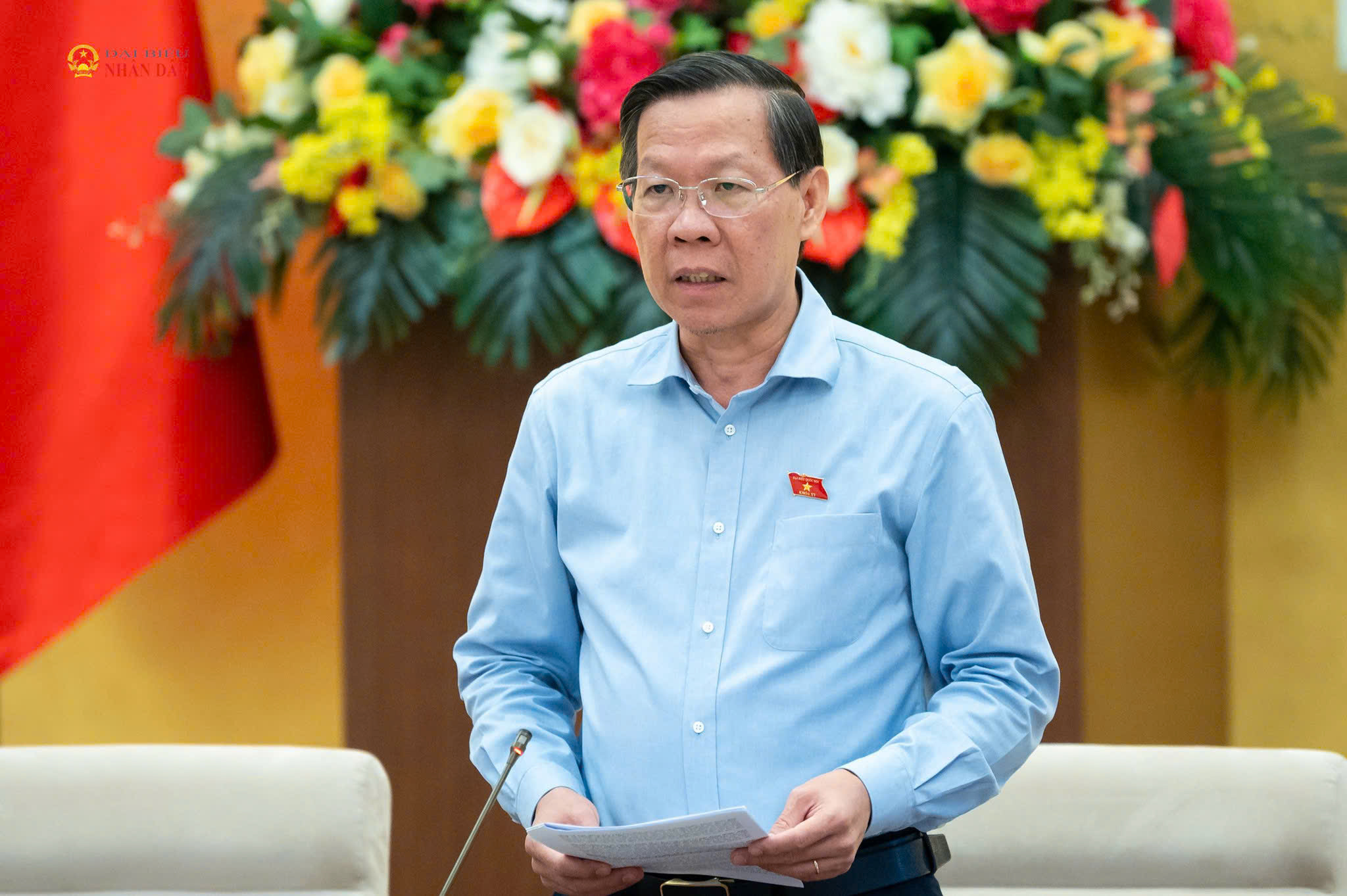 Chủ nhiệm Ủy ban Kinh tế và Tài chính Phan Văn Mãi phát biểu chỉ đạo Phiên họp