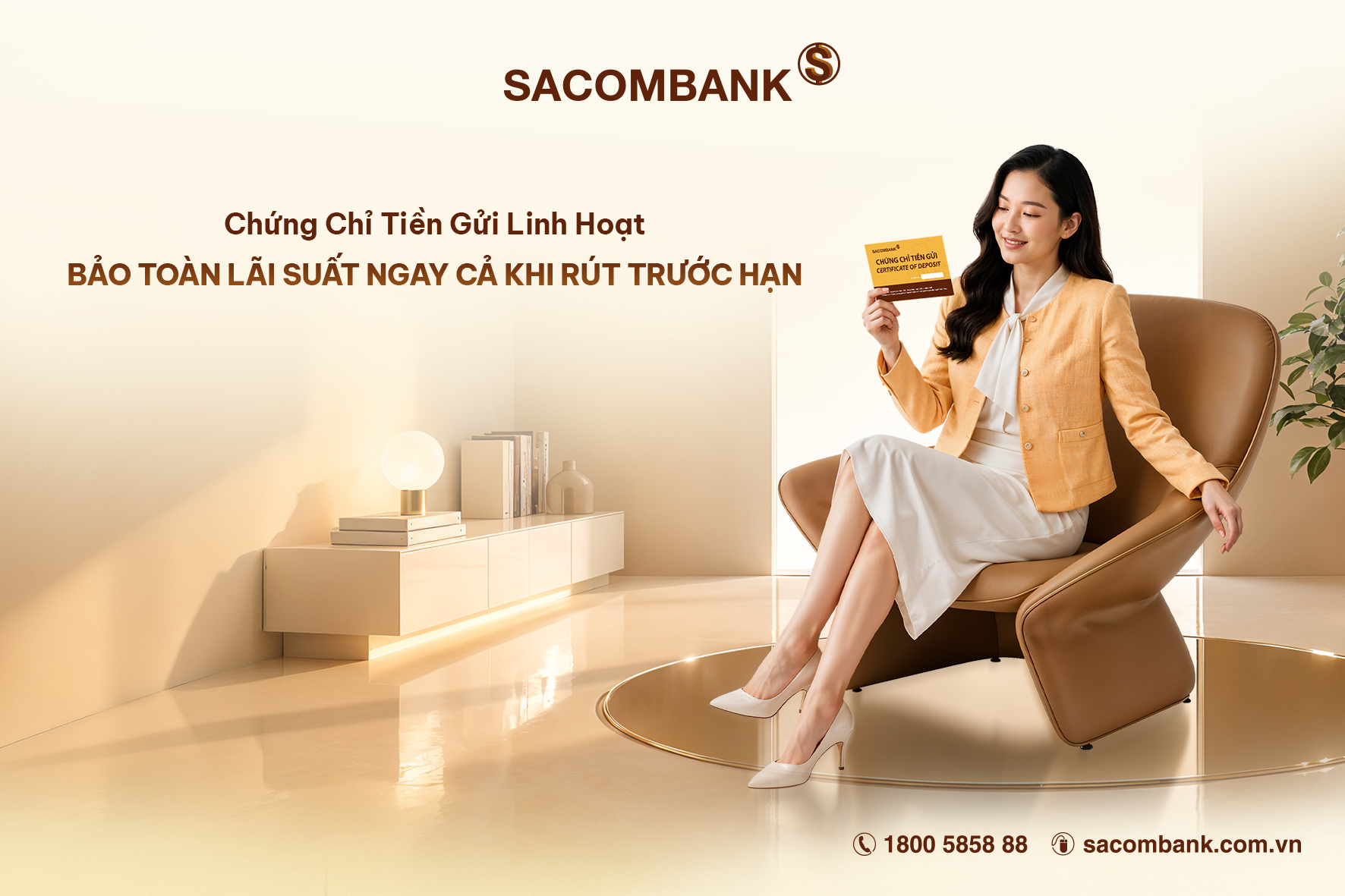 SACOMBANK phát hành chứng chỉ tiền gửi linh hoạt, tối ưu lợi suất